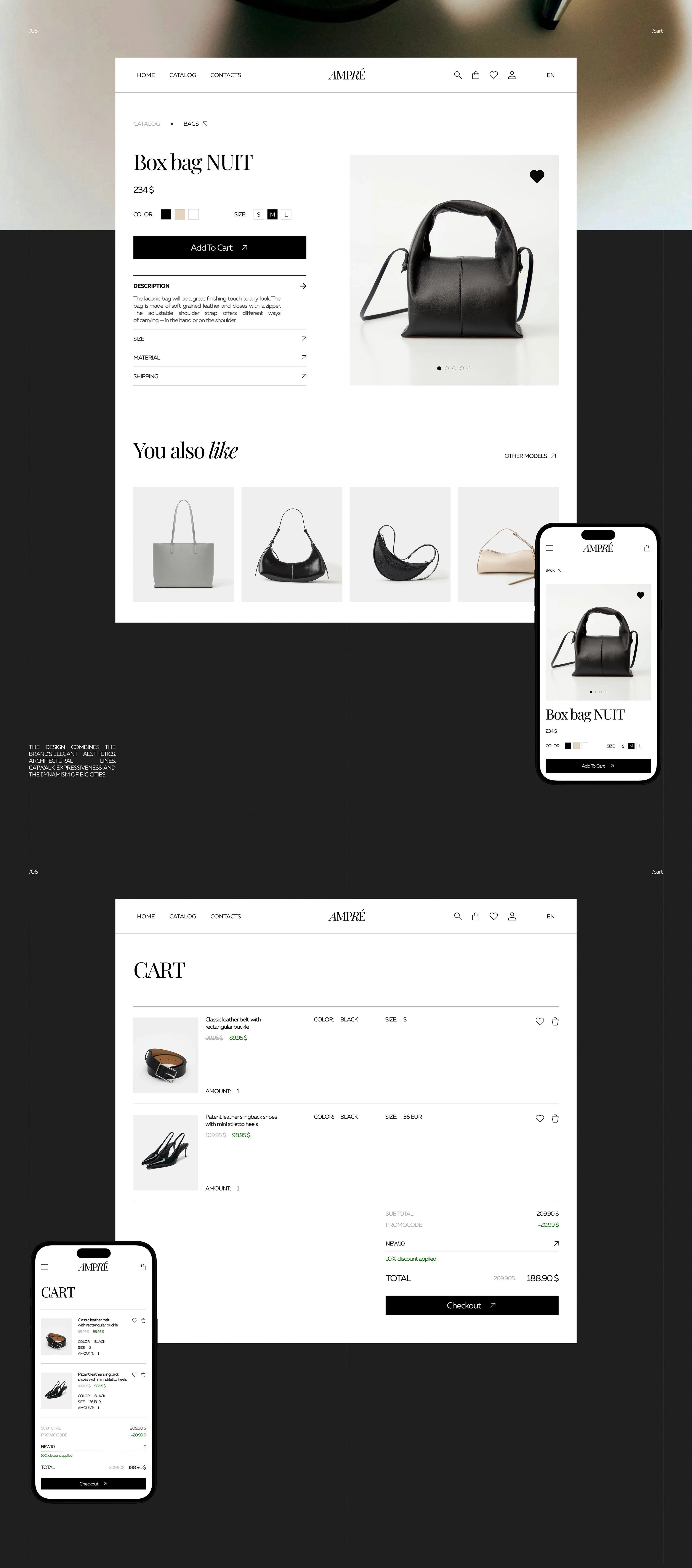 Ampré | women’s accessories e-commerce — Изображение №7 — Интерфейсы на Dprofile