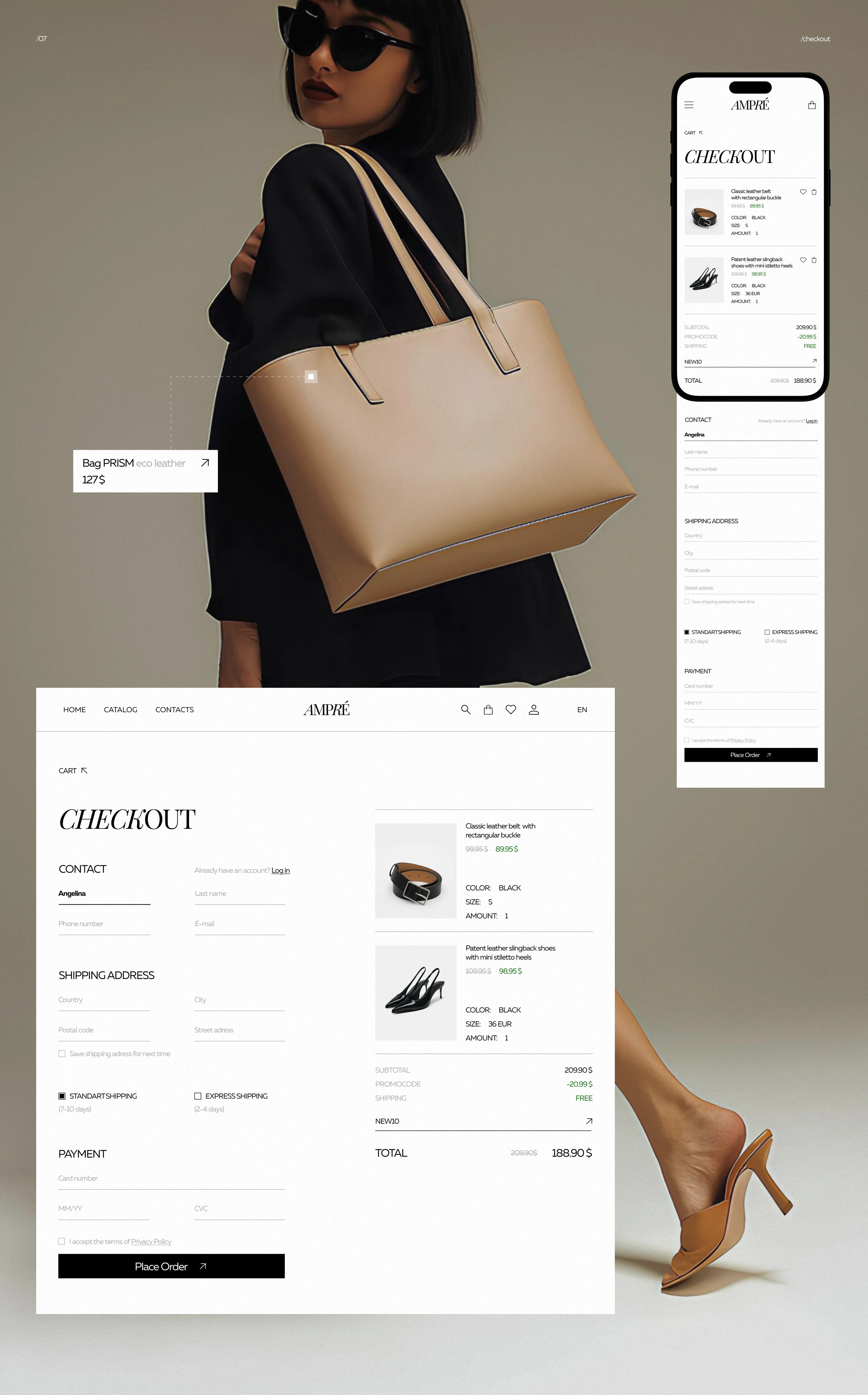 Ampré | women’s accessories e-commerce — Изображение №8 — Интерфейсы на Dprofile