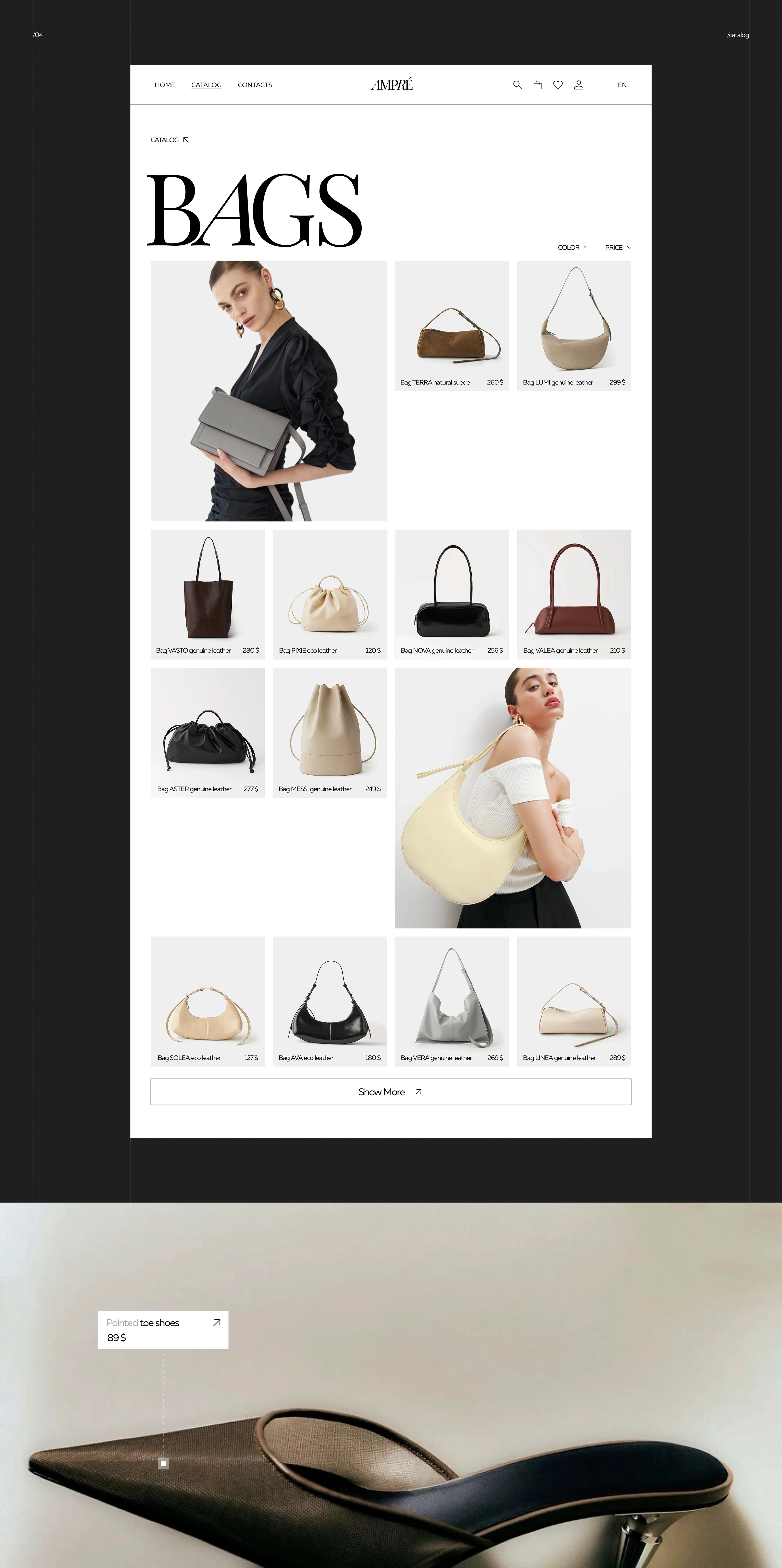 Ampré | women’s accessories e-commerce — Изображение №6 — Интерфейсы на Dprofile