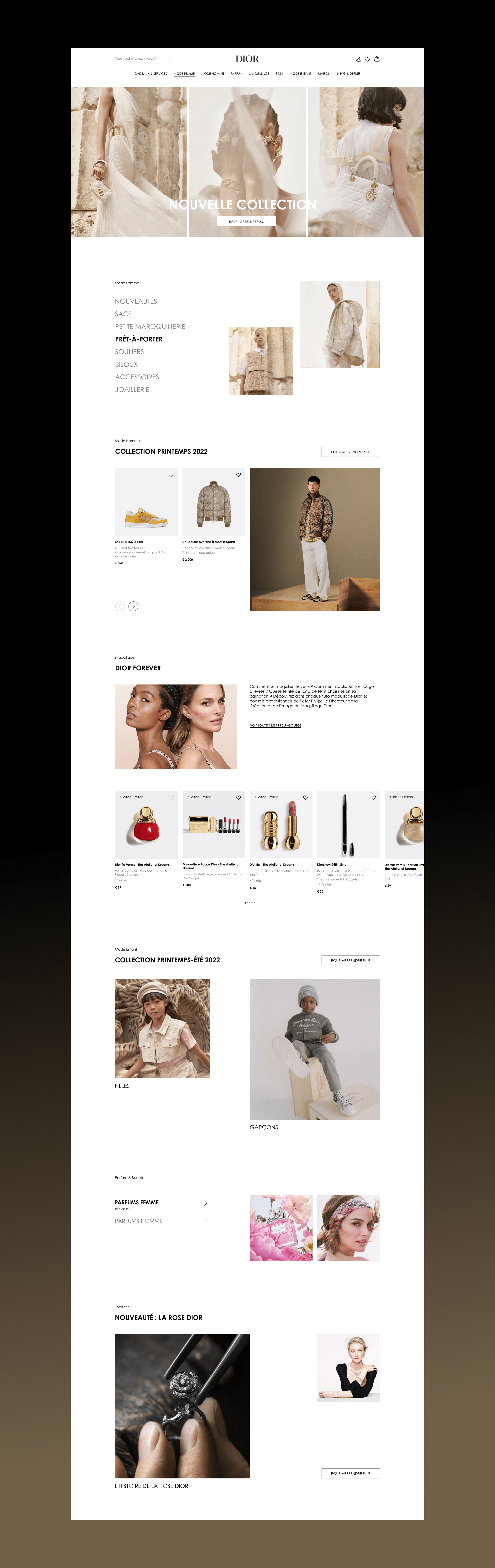 DIOR E-Commerce Redesign Concept — Изображение №2 — Интерфейсы, Брендинг на Dprofile