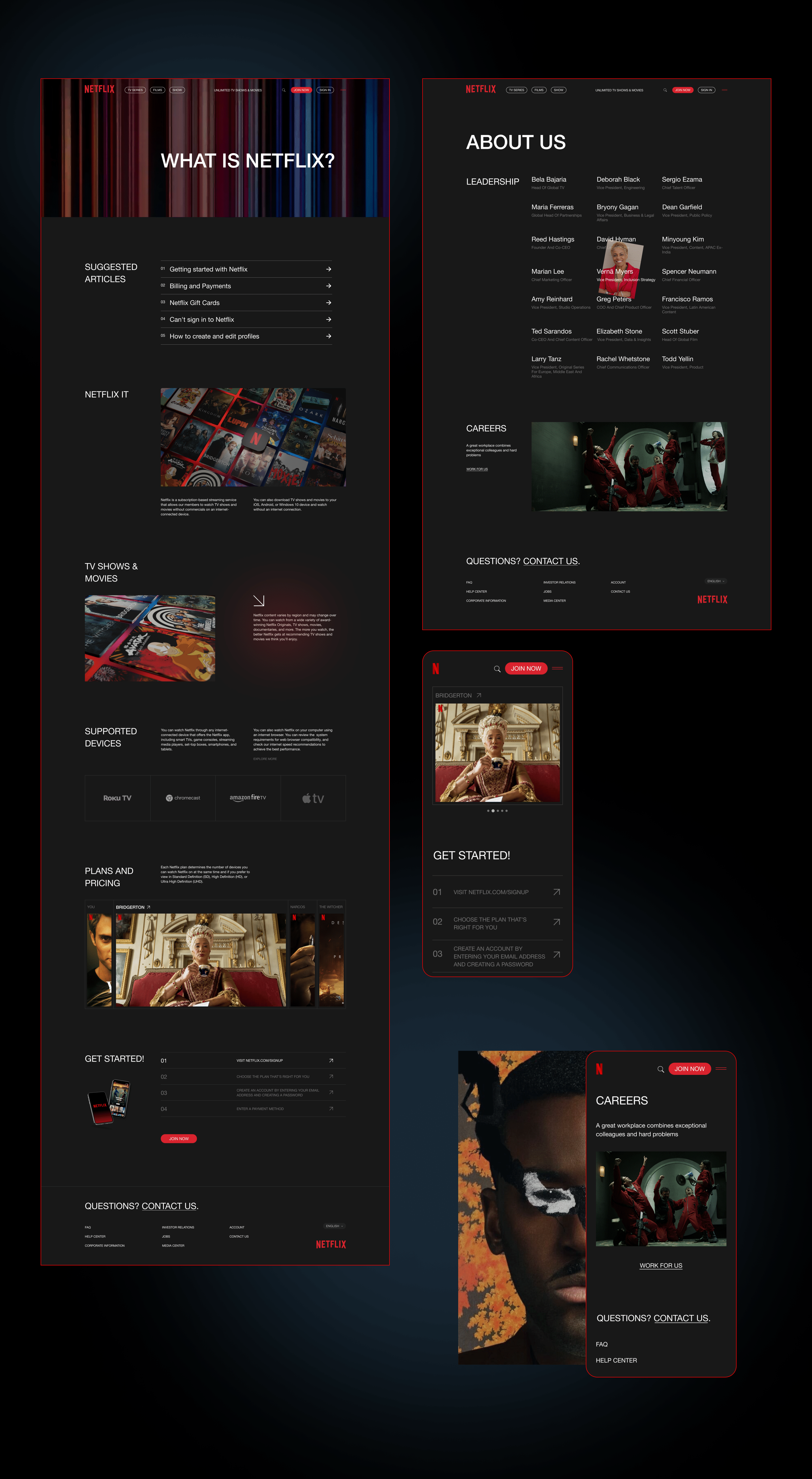 NETFLIX Redesign Concept Corporate Website — Изображение №4 — Брендинг, Анимация на Dprofile