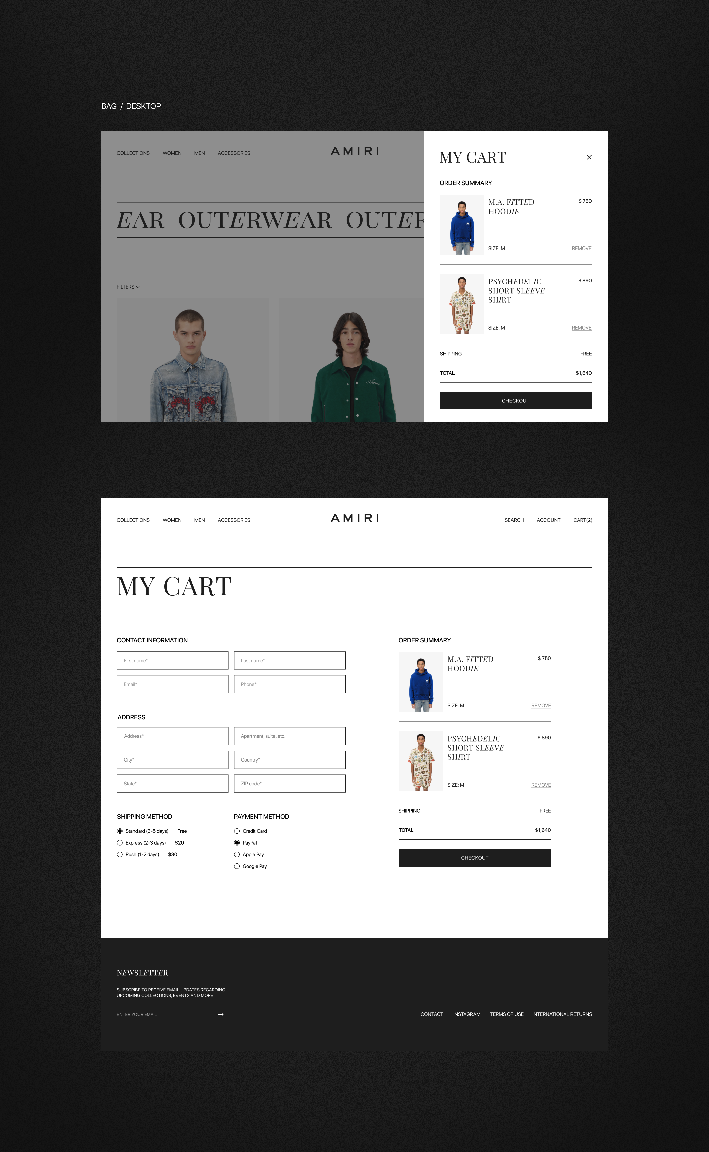 AMIRI - Online Store — Изображение №12 — Интерфейсы на Dprofile