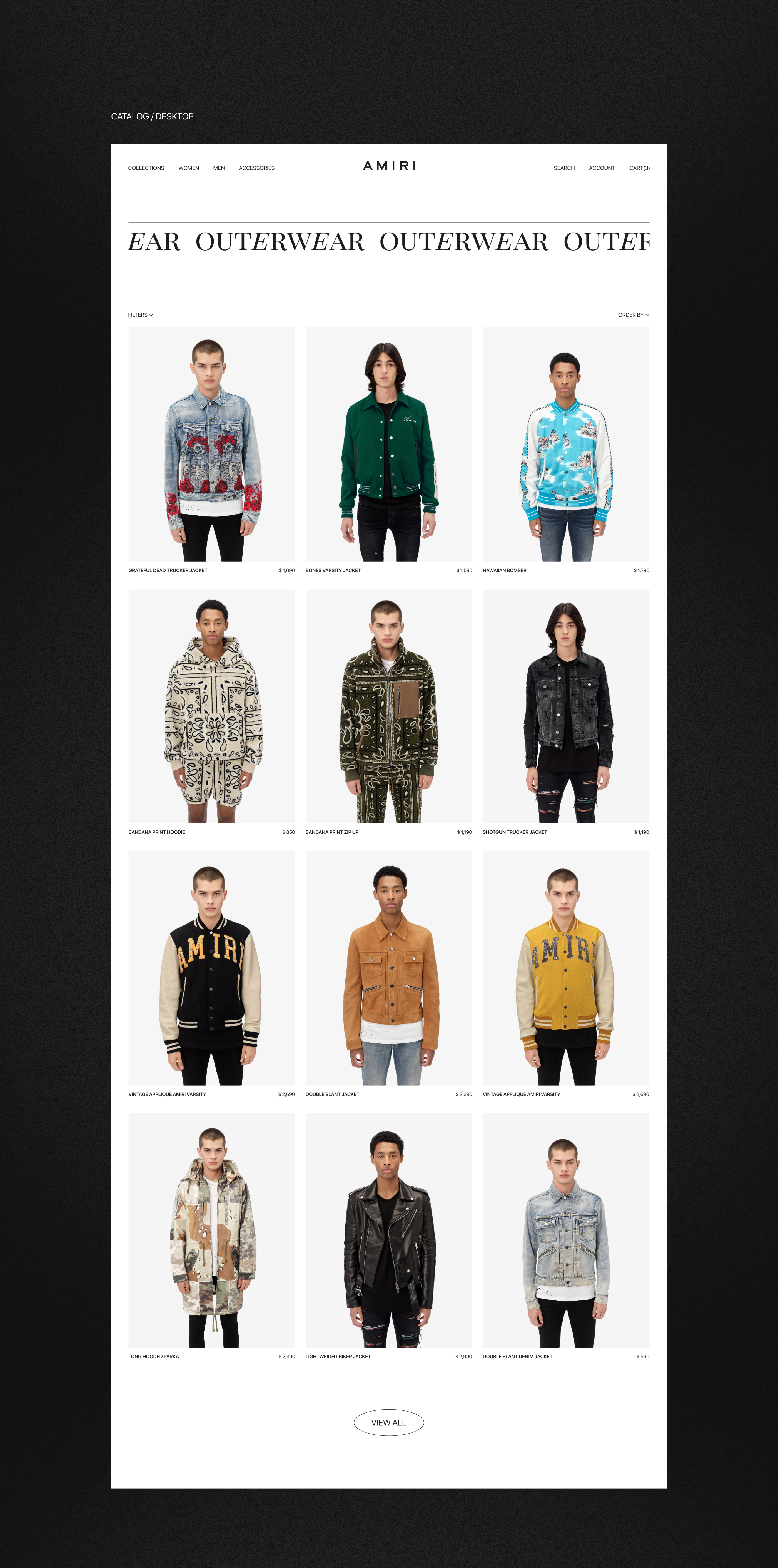 AMIRI - Online Store — Изображение №8 — Интерфейсы на Dprofile