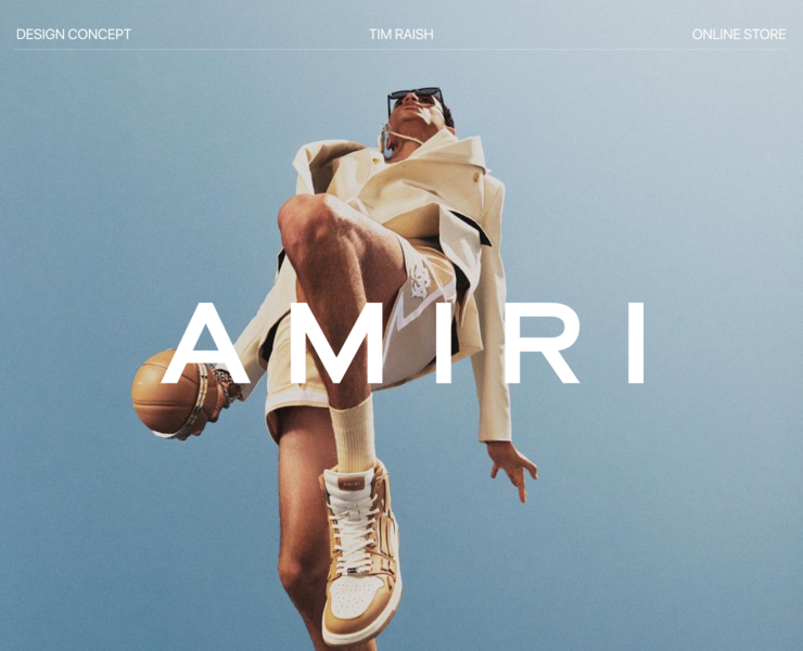 AMIRI - Online Store — Интерфейсы на Dprofile