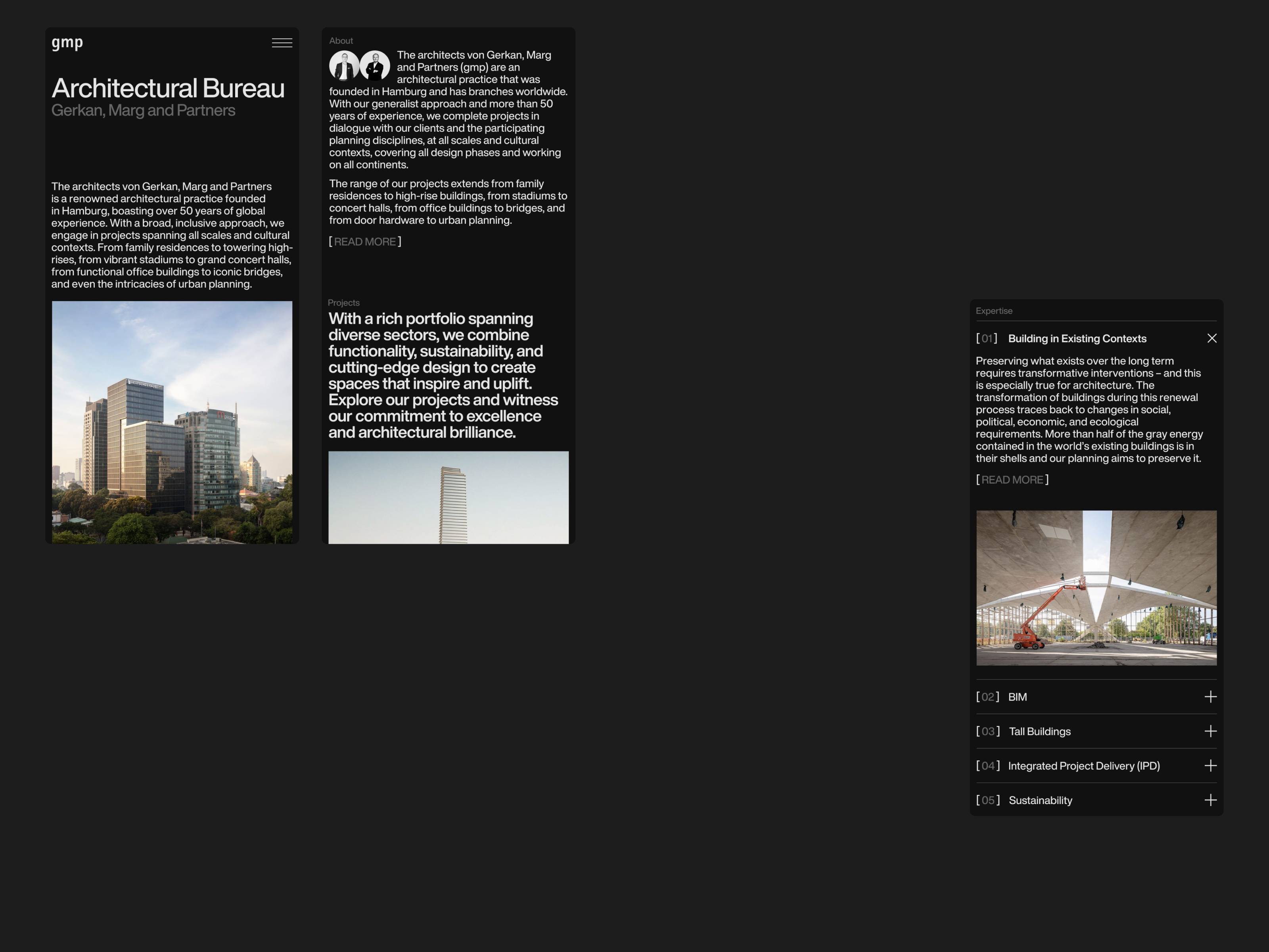 gmp Architekten — Изображение №2 — Интерфейсы, Брендинг на Dprofile