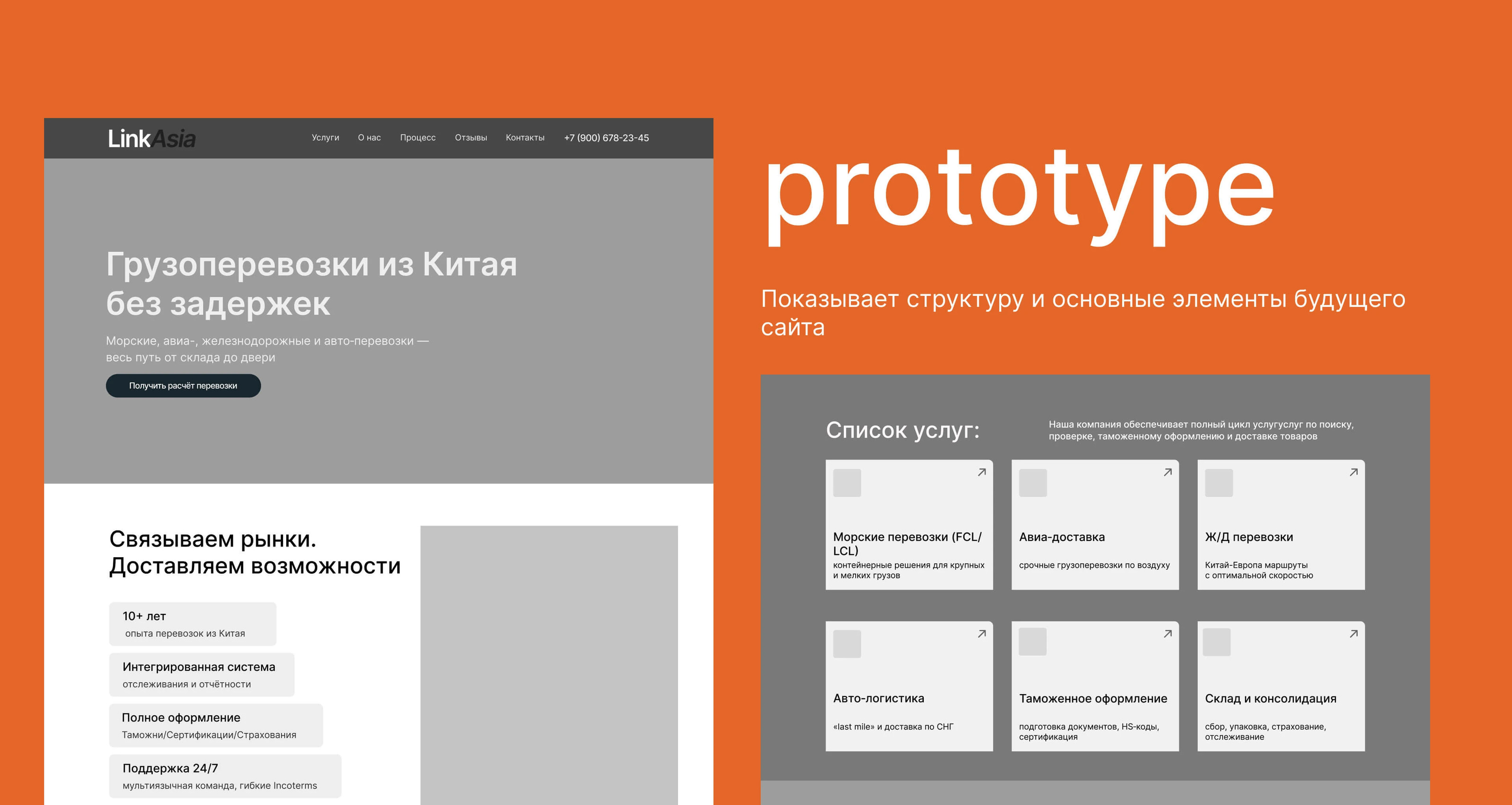 LinkAsia | Website for a trucking company — Изображение №6 — Интерфейсы на Dprofile