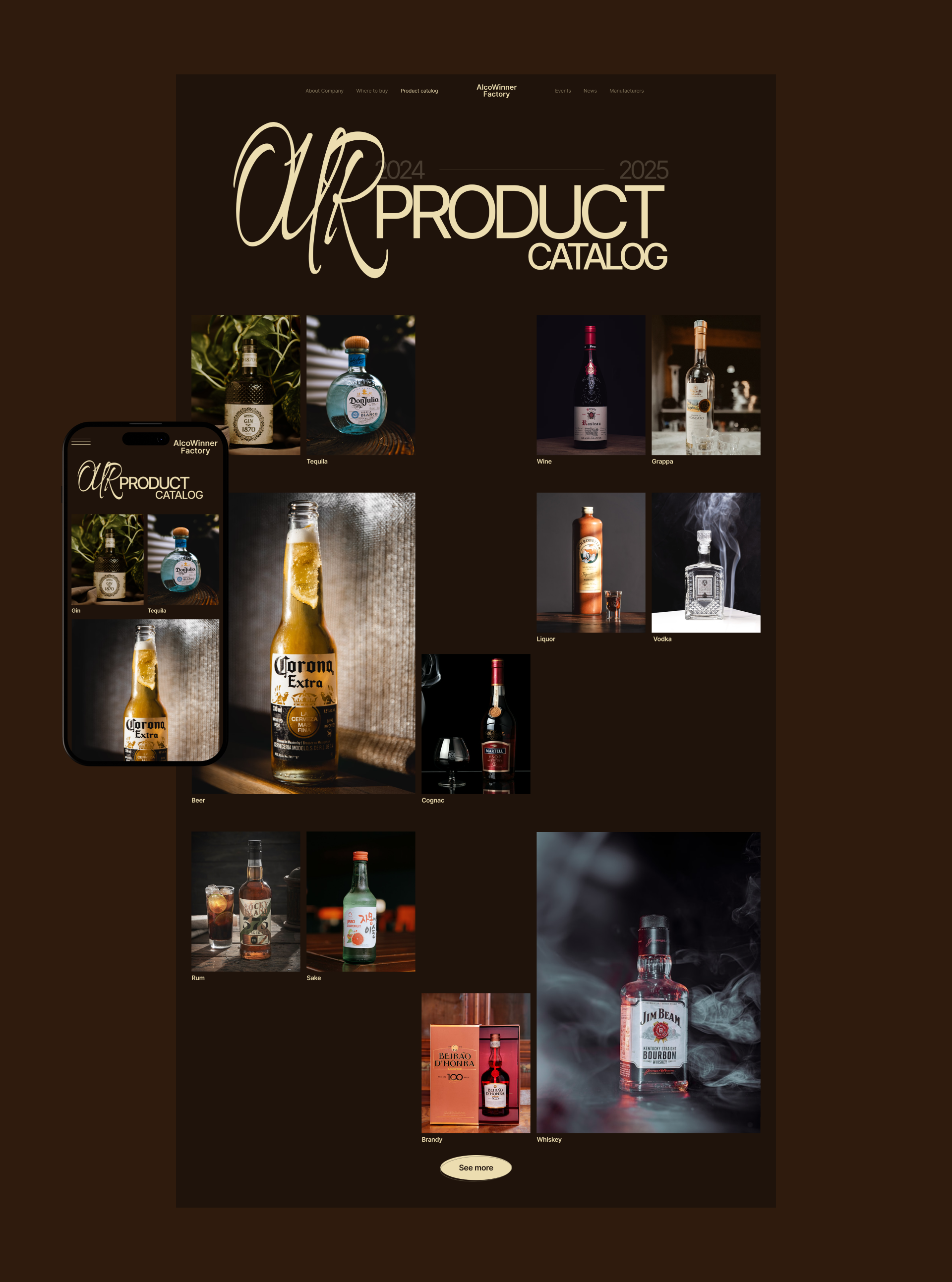 AlkoWinner Factory/Импорт и дистрибуции элитного алкоголя — Изображение №7 — Интерфейсы, Брендинг на Dprofile