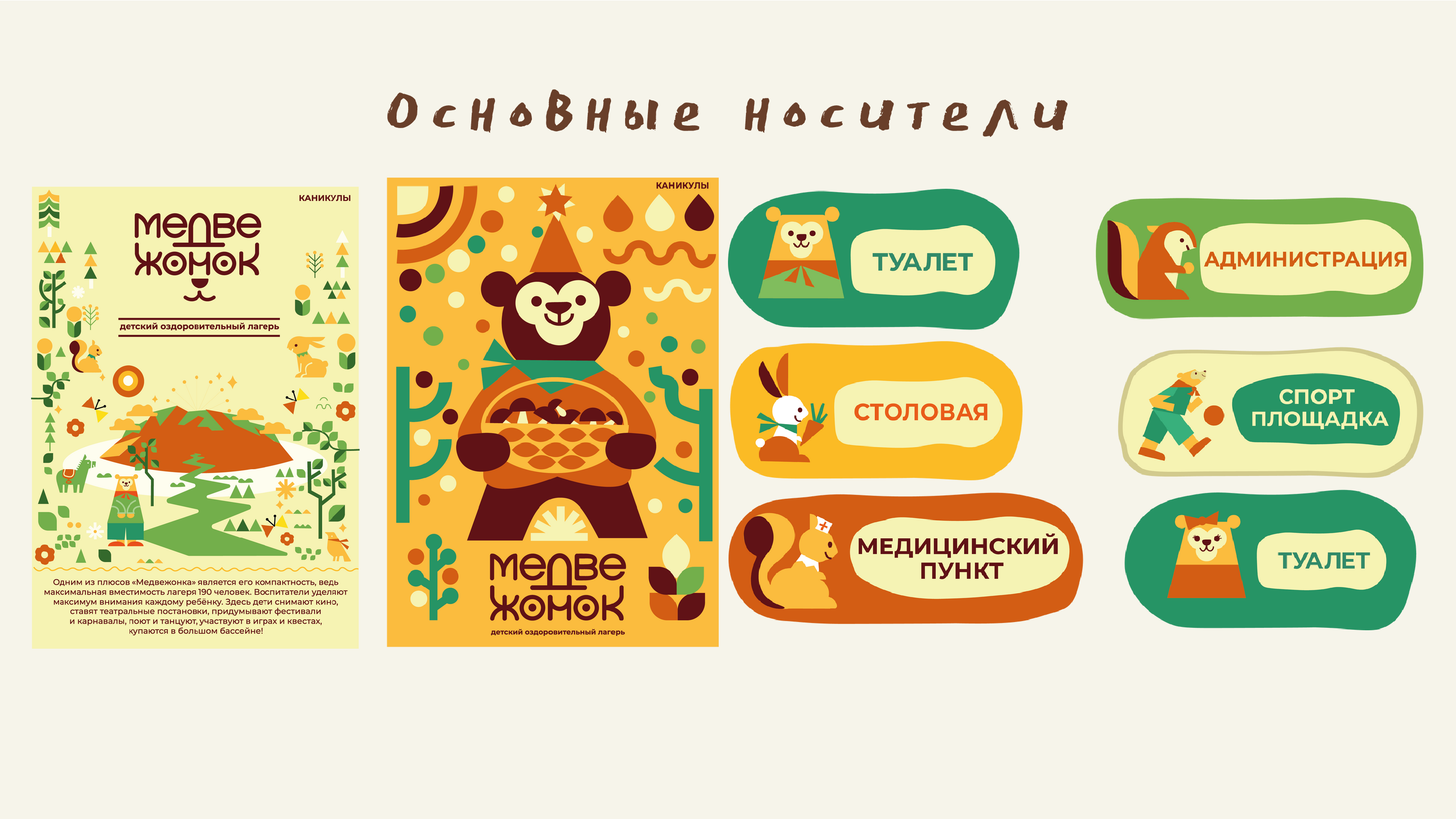 Фирменный стиль детского лагеря "Медвежонок" — Изображение №16 — Брендинг, Графика на Dprofile