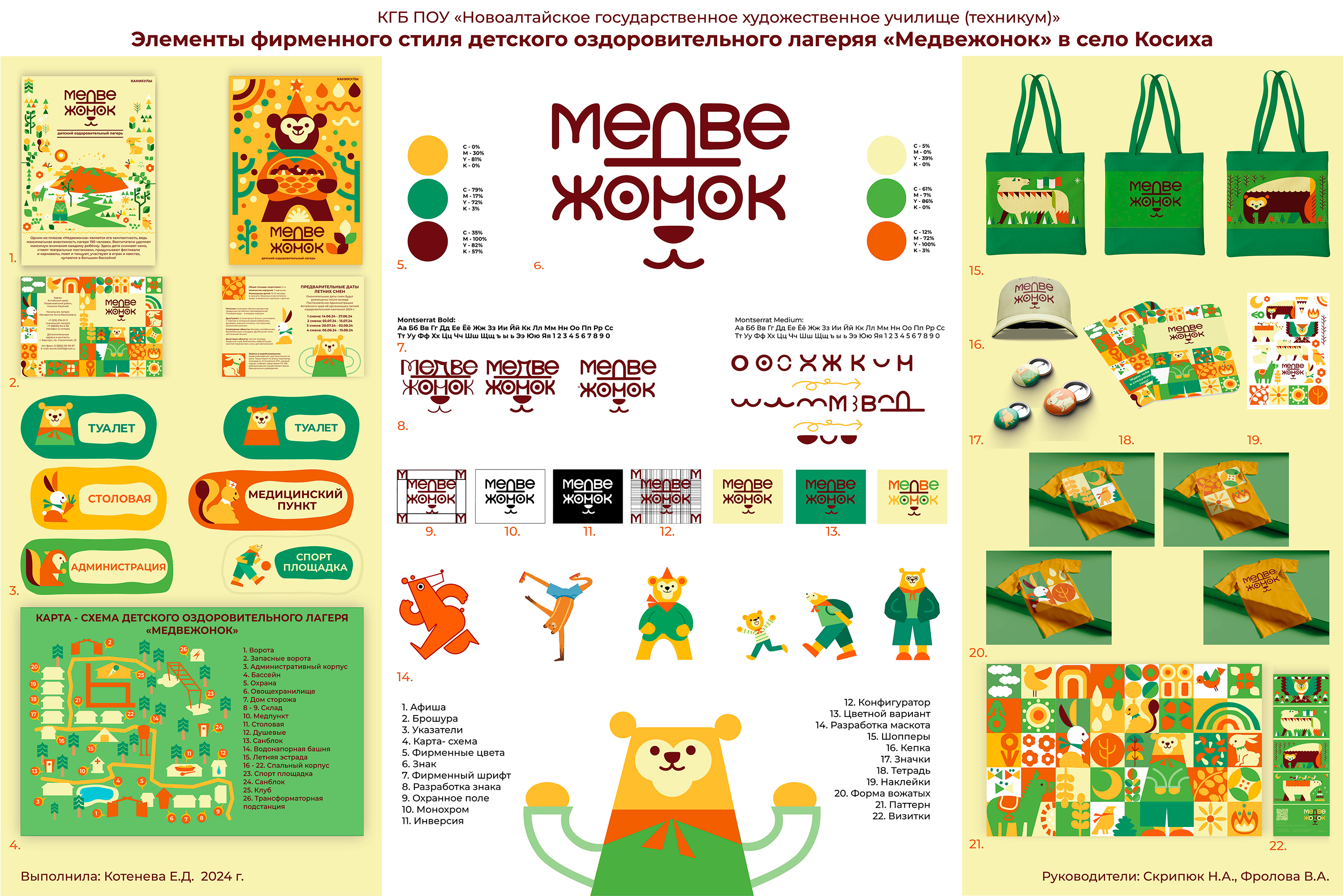 Фирменный стиль детского лагеря "Медвежонок" — Изображение №20 — Брендинг, Графика на Dprofile