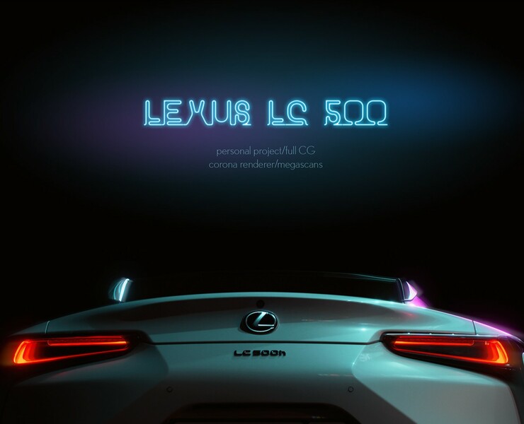 Lexus LC500h (Full CG) — Иллюстрация, 3D на Dprofile