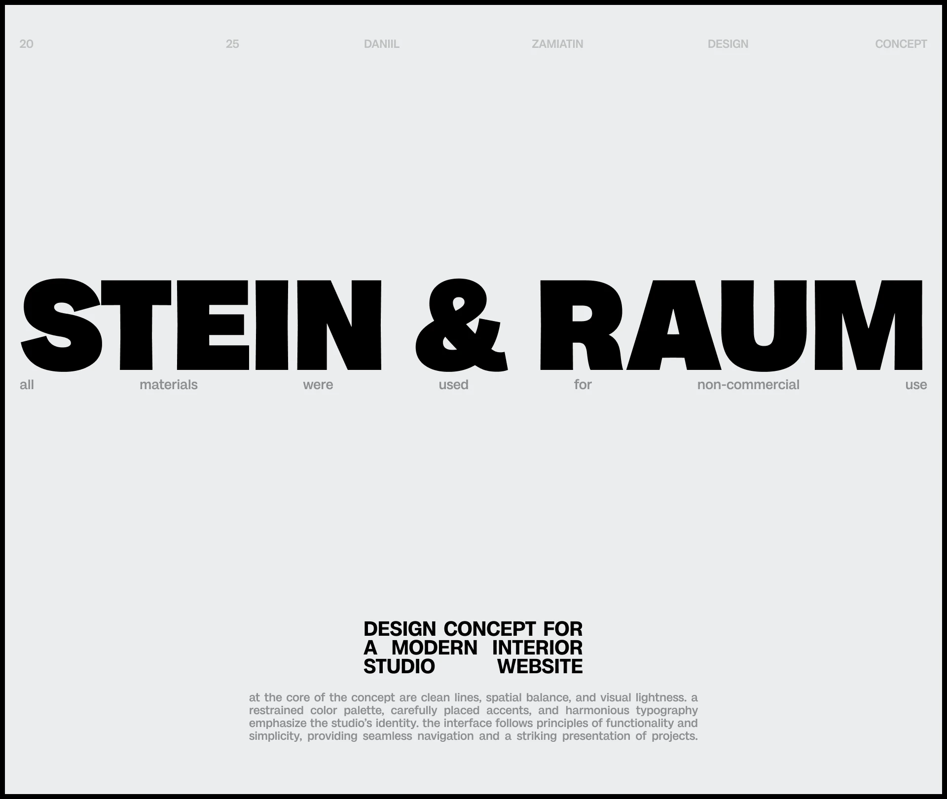 STEIN & RAUM — Изображение №1 — Интерфейсы на Dprofile