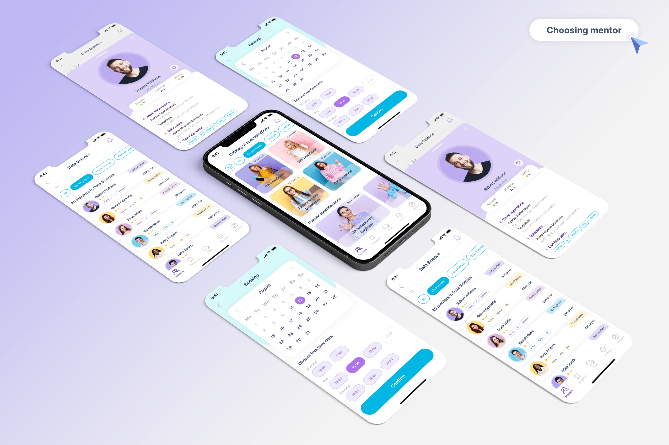 AvriMentoria – Mobile App UX/UI — Изображение №8 — Интерфейсы, Анимация на Dprofile