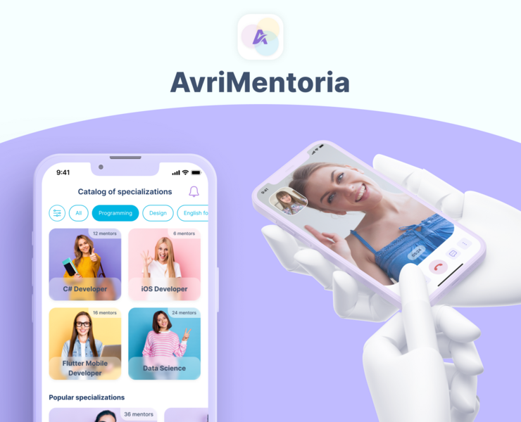 AvriMentoria – Mobile App UX/UI на Dprofile