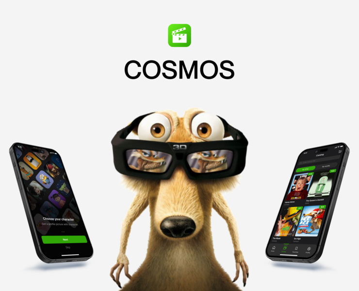 COSMOS - Cinema Mobile App UX/UI на Dprofile