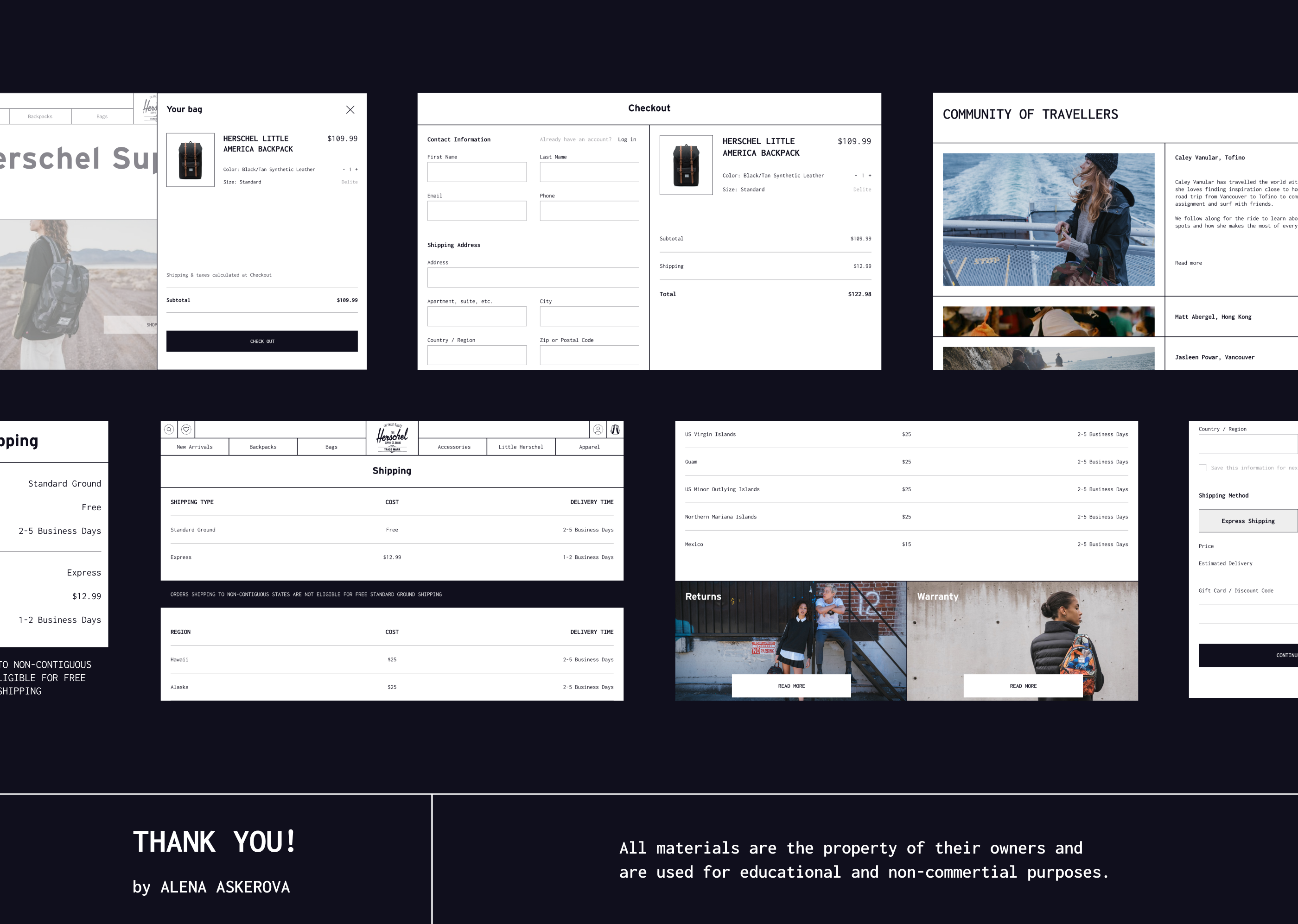 HERSCHEL | E-commerce Redesign — Изображение №7 — Интерфейсы, Брендинг на Dprofile