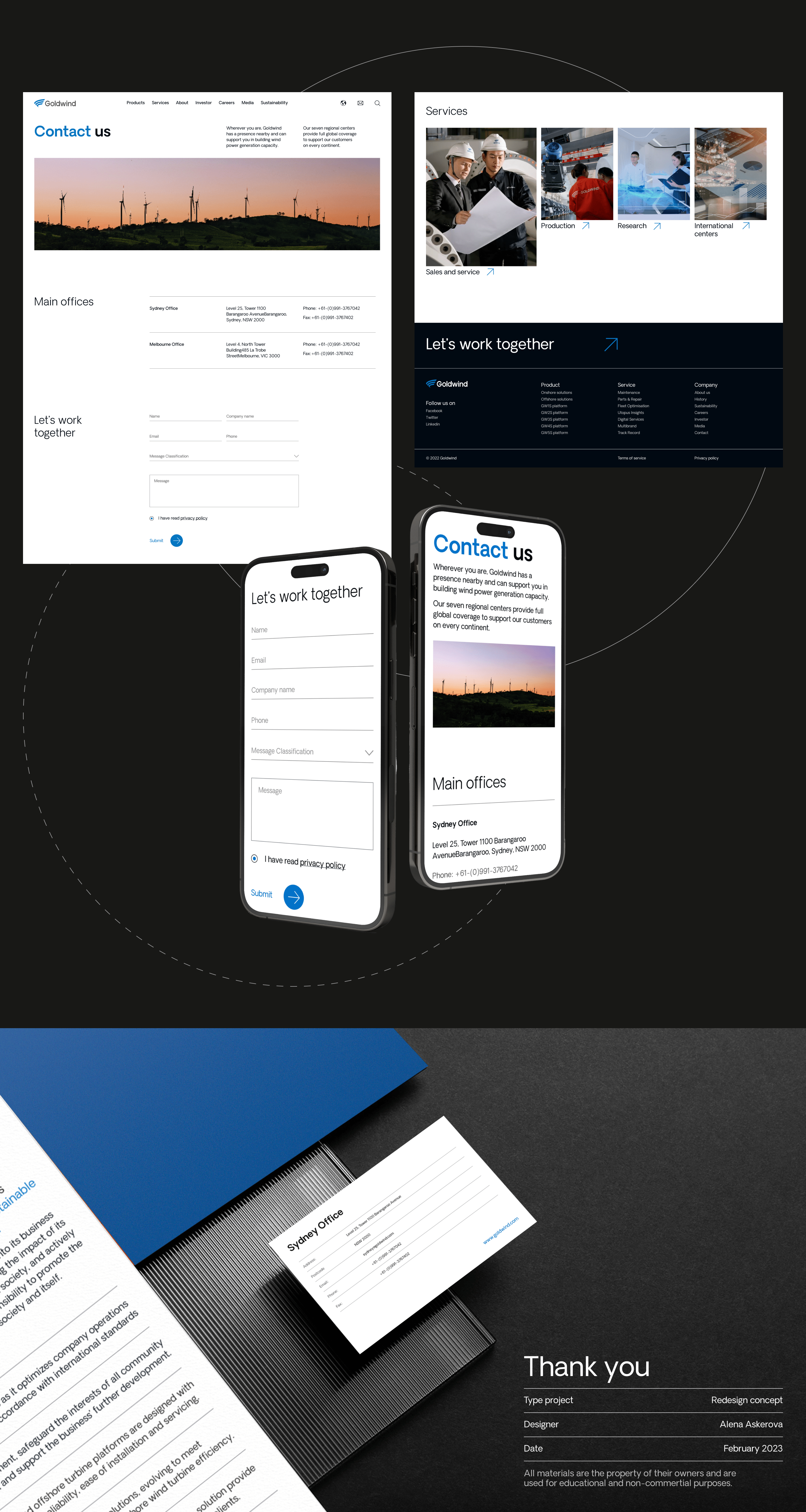 GOLDWIND | Corporate website redesign — Изображение №8 — Интерфейсы, Брендинг на Dprofile