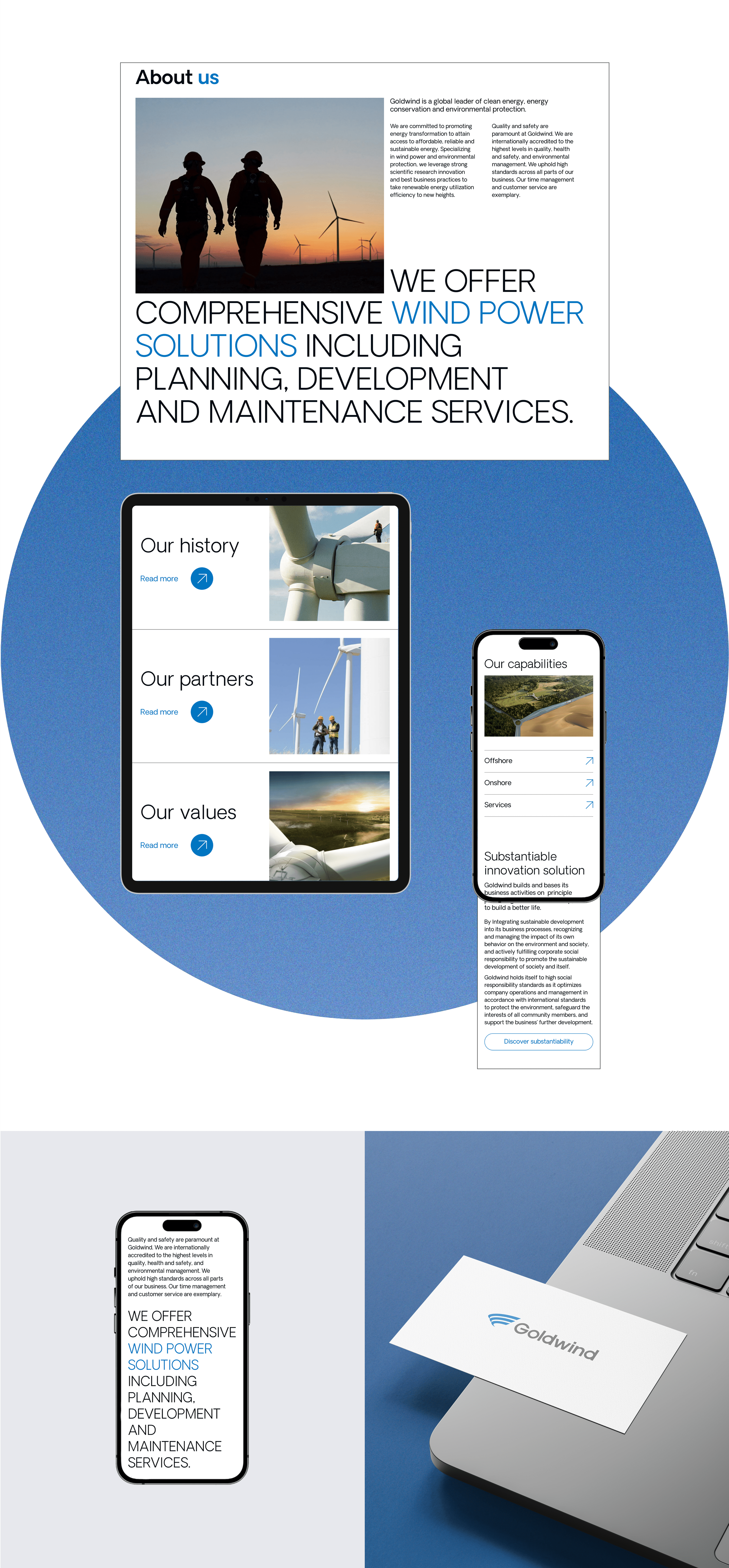 GOLDWIND | Corporate website redesign — Изображение №6 — Интерфейсы, Брендинг на Dprofile