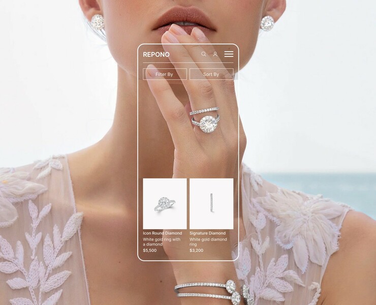 REPONO JEWELRY | E-commerce website design — Интерфейсы, Брендинг на Dprofile