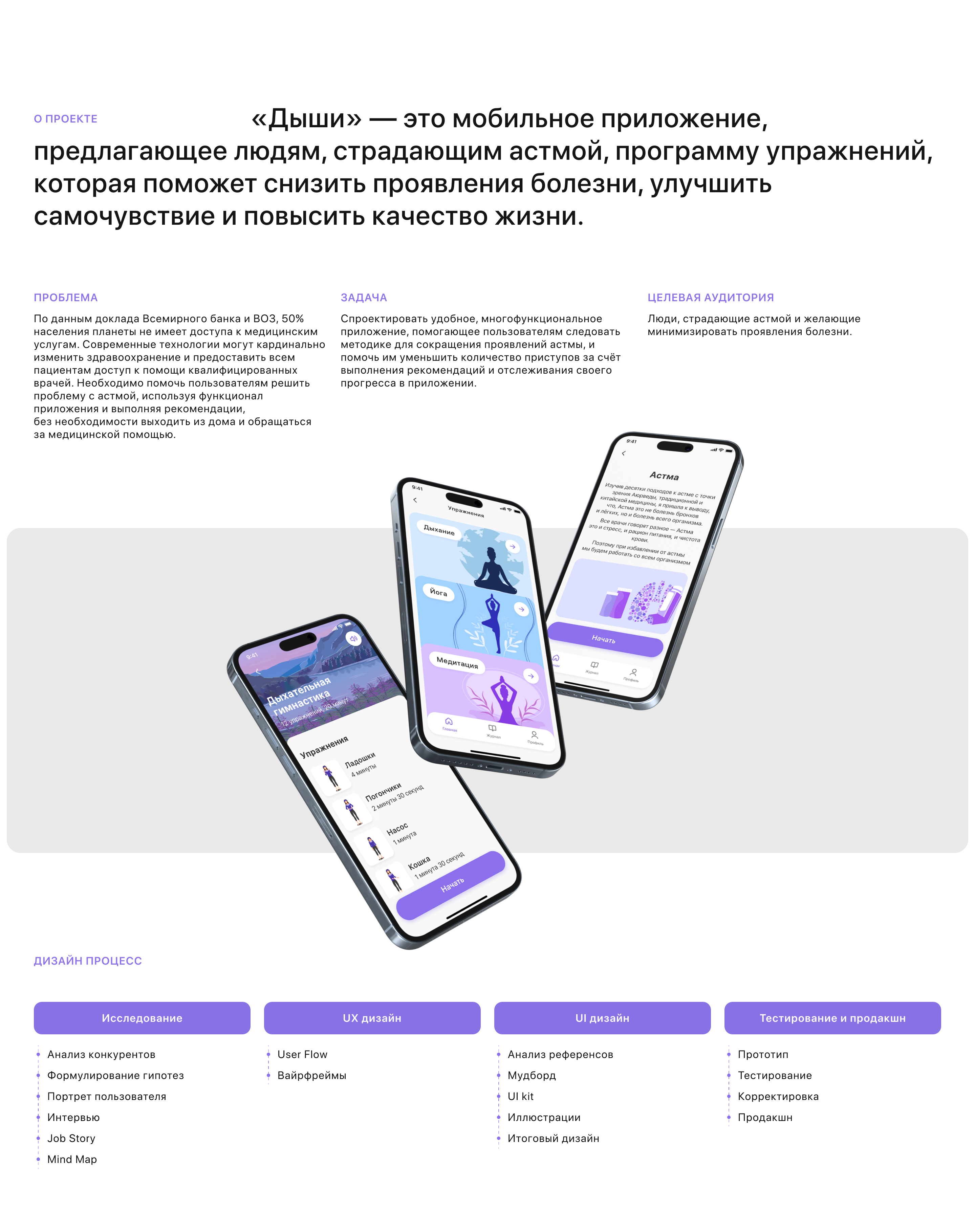 Мобильное приложение для борьбы с астмой | UX/UI — Изображение №2 — Интерфейсы на Dprofile