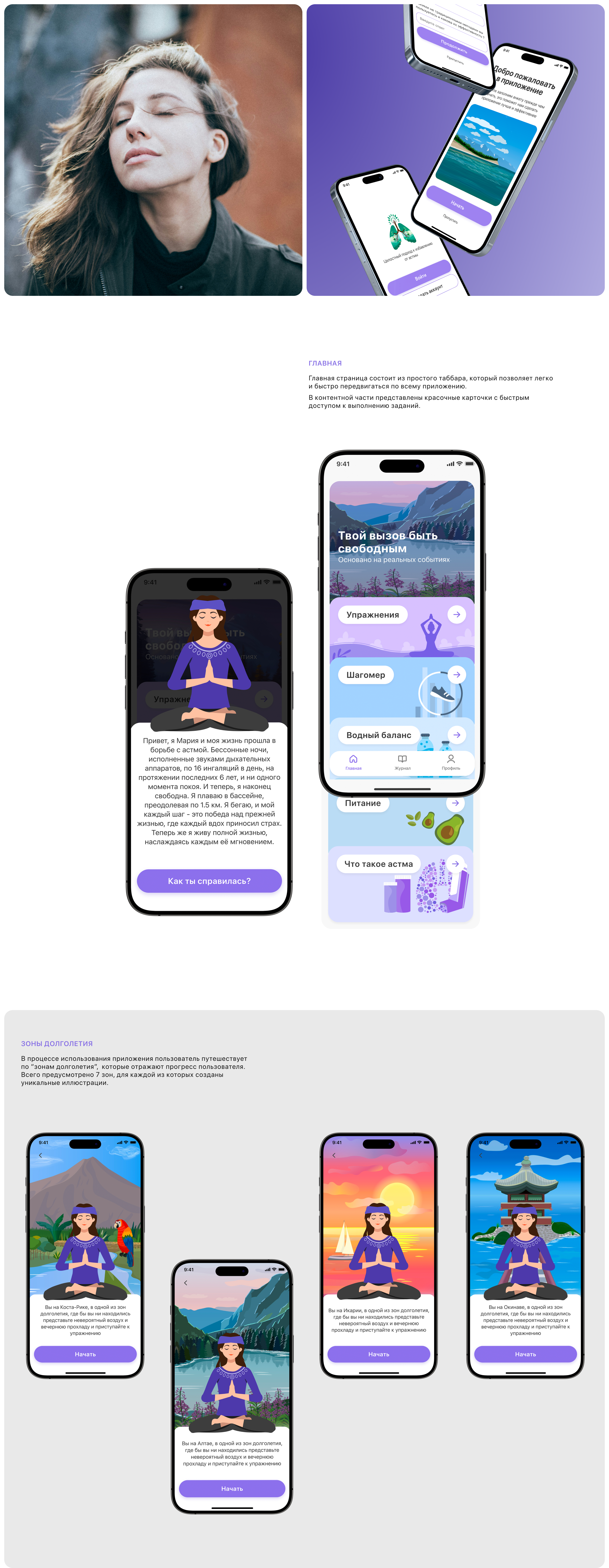 Мобильное приложение для борьбы с астмой | UX/UI — Изображение №11 — Интерфейсы на Dprofile