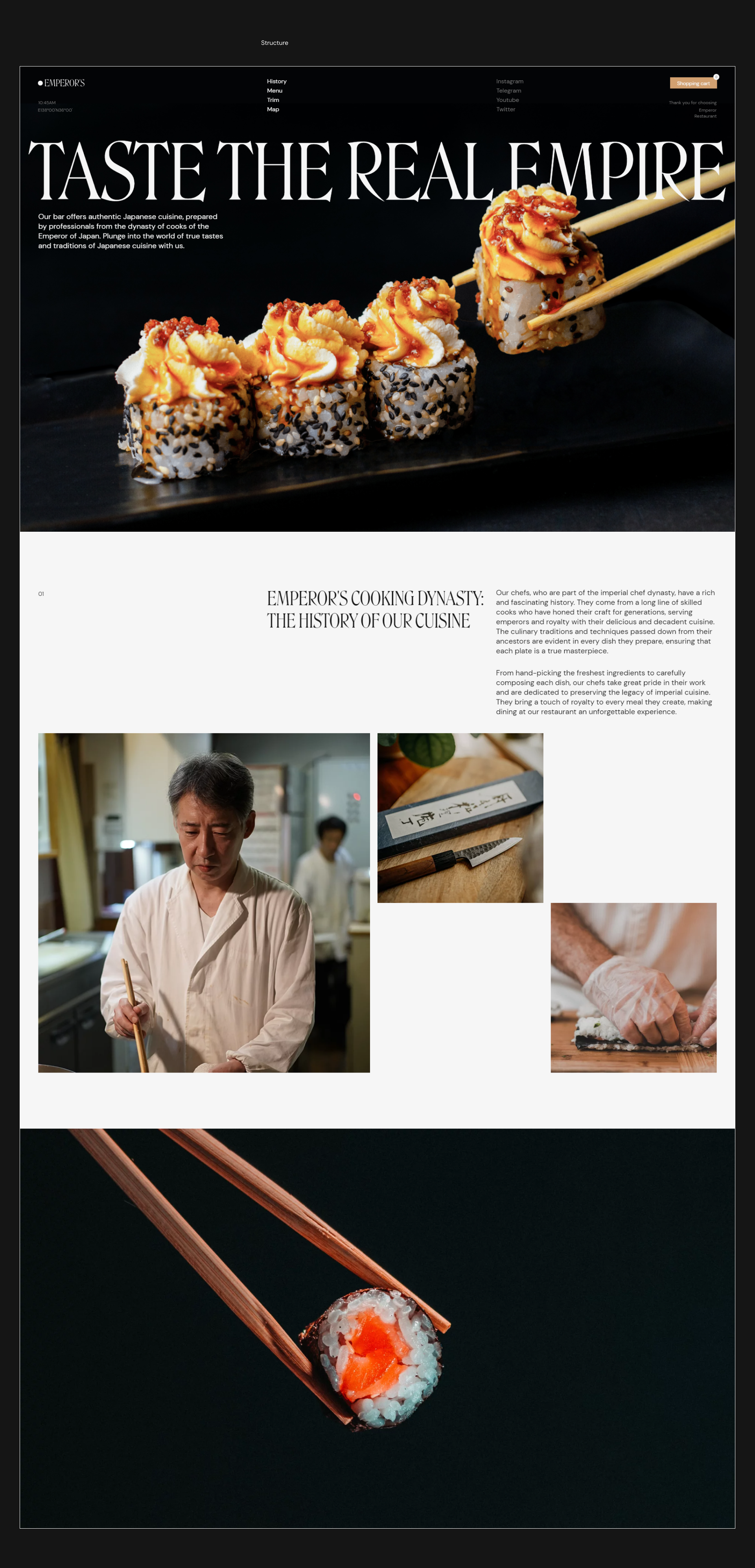Real Taste of Empire | Website design — Изображение №4 — Интерфейсы, Брендинг на Dprofile