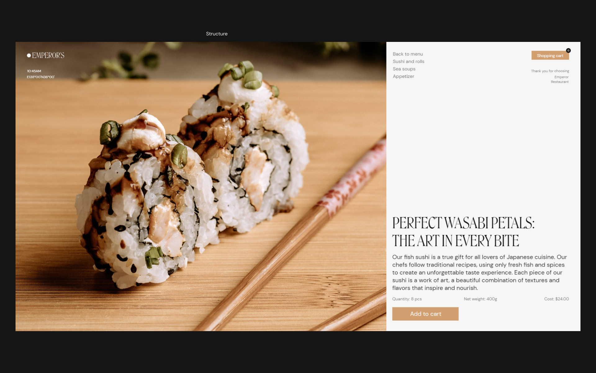 Real Taste of Empire | Website design — Изображение №8 — Интерфейсы, Брендинг на Dprofile