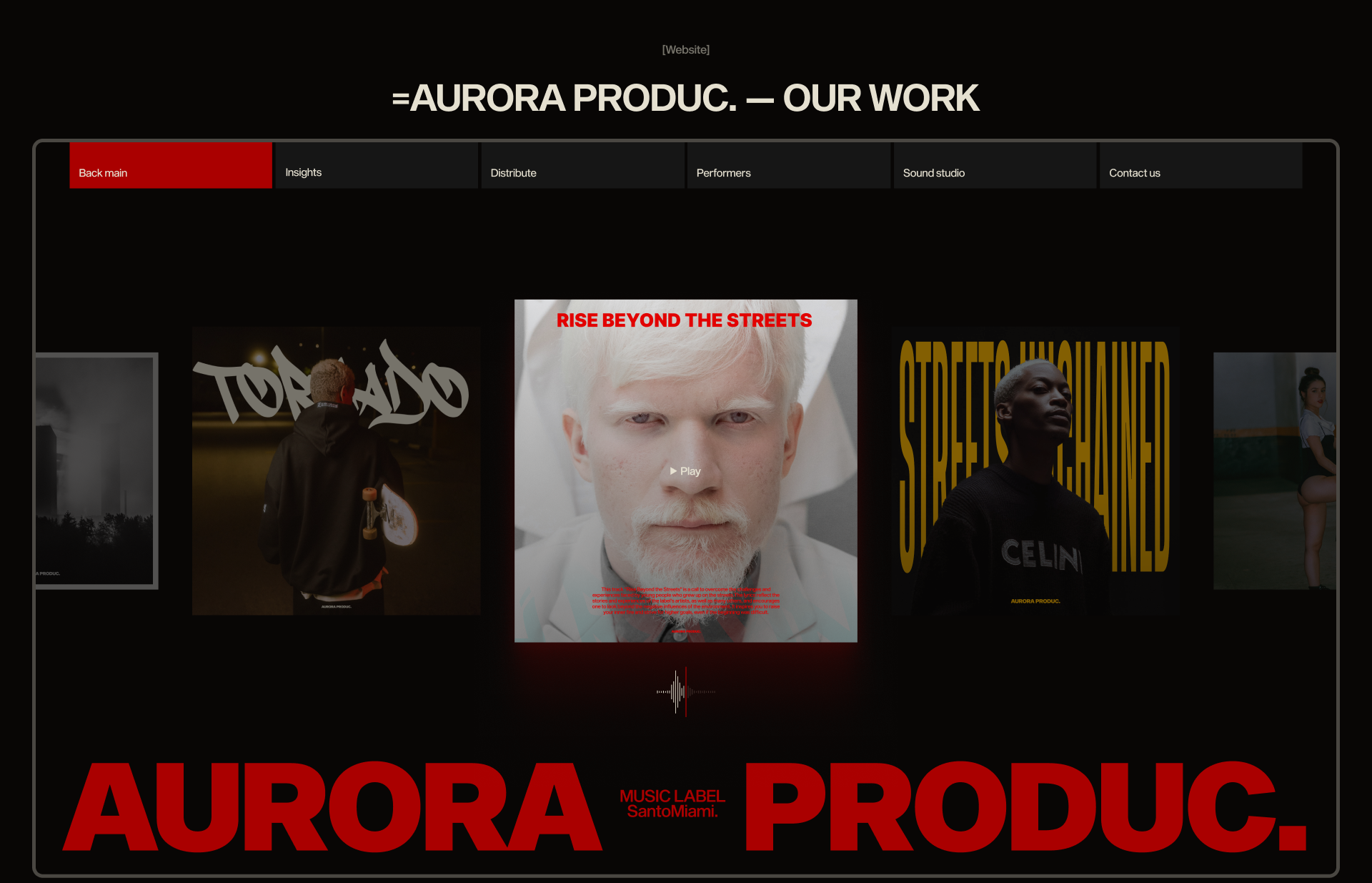 Aurora Productions | Website design & Branding — Изображение №5 — Интерфейсы, Брендинг на Dprofile