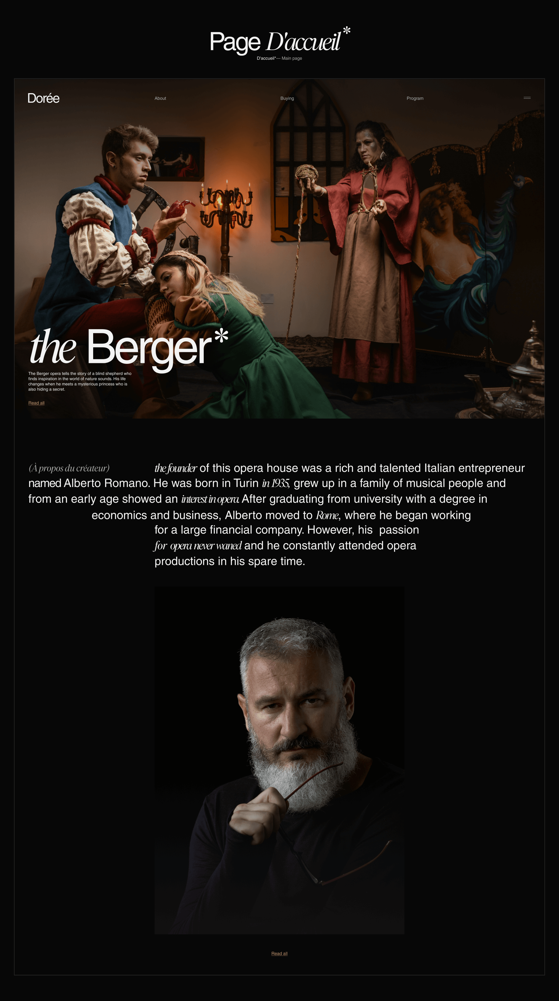 The Dorée* Age | Website design & Brand packaging — Изображение №3 — Интерфейсы, Брендинг на Dprofile