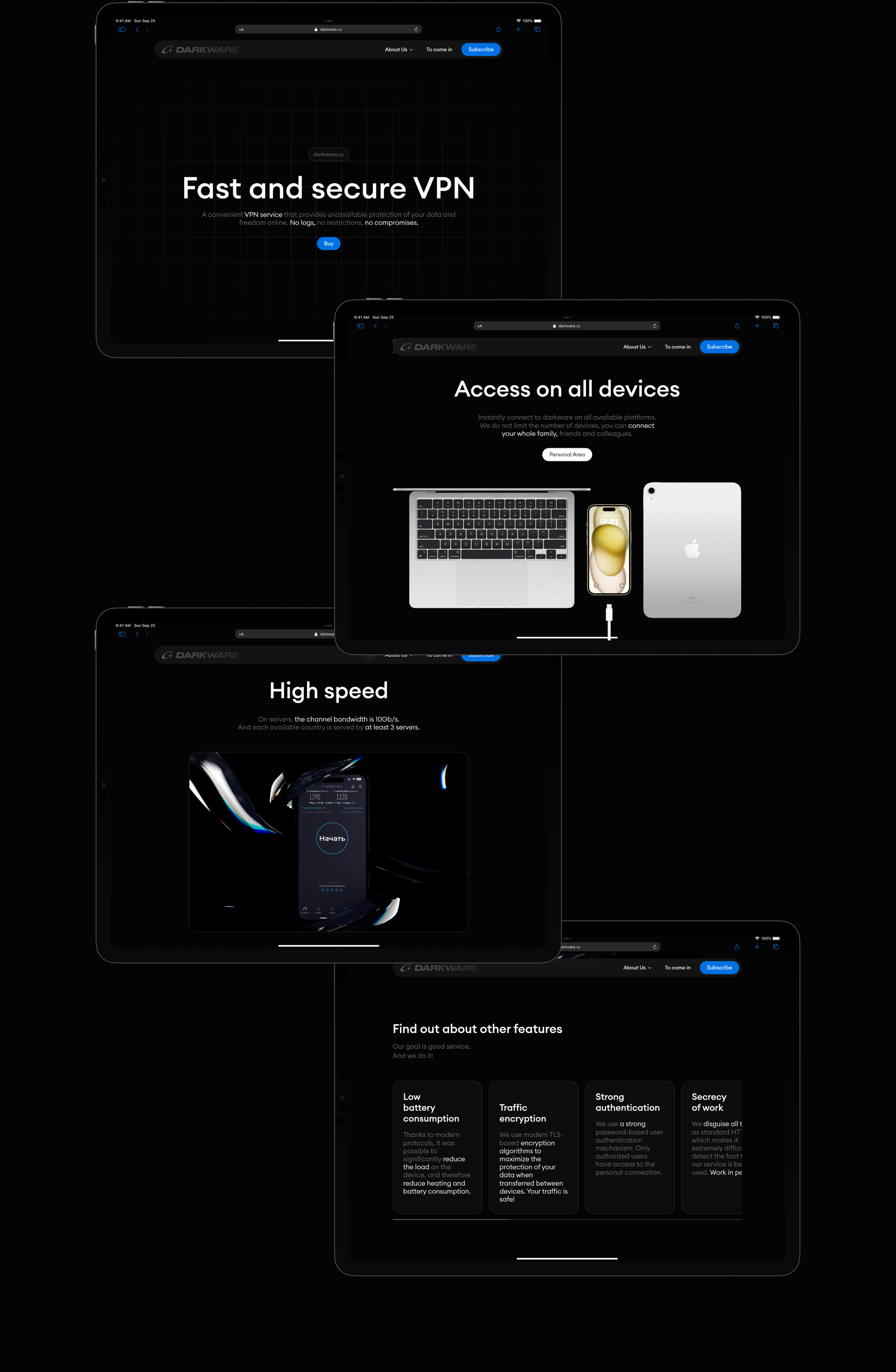 Darkware — Fast And Secure VPN — Изображение №5 — Интерфейсы, Анимация на Dprofile