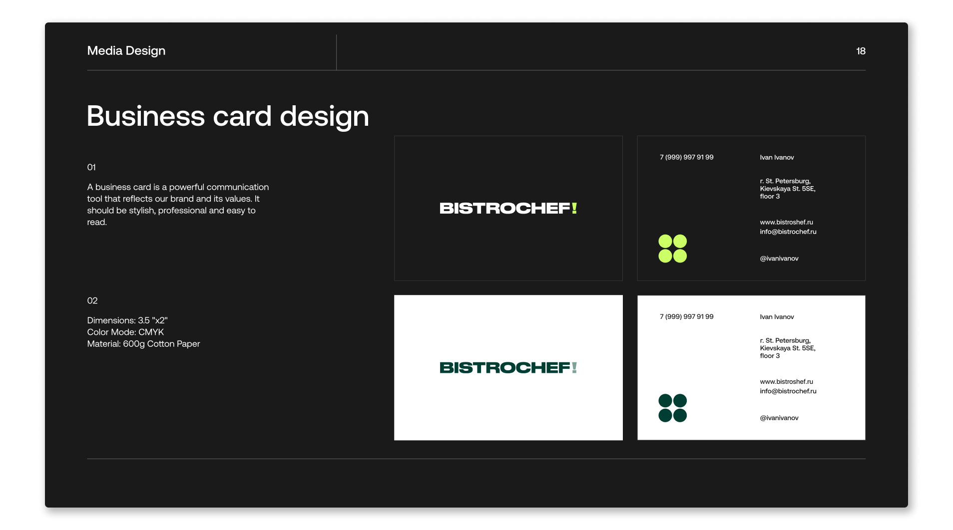 BISTROCHEF BRAND GUIDELINES — Изображение №18 — Брендинг, Графика на Dprofile