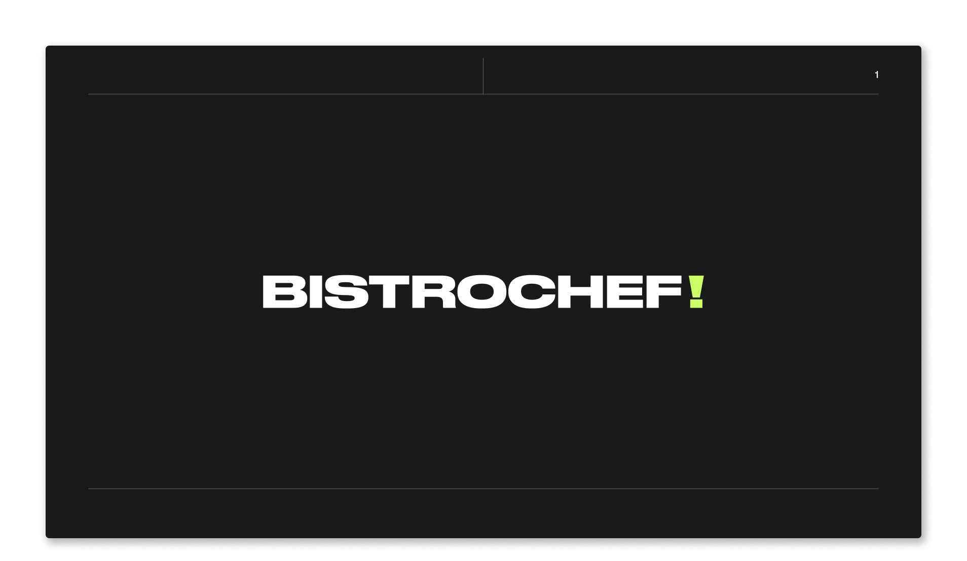 BISTROCHEF BRAND GUIDELINES — Изображение №1 — Брендинг, Графика на Dprofile