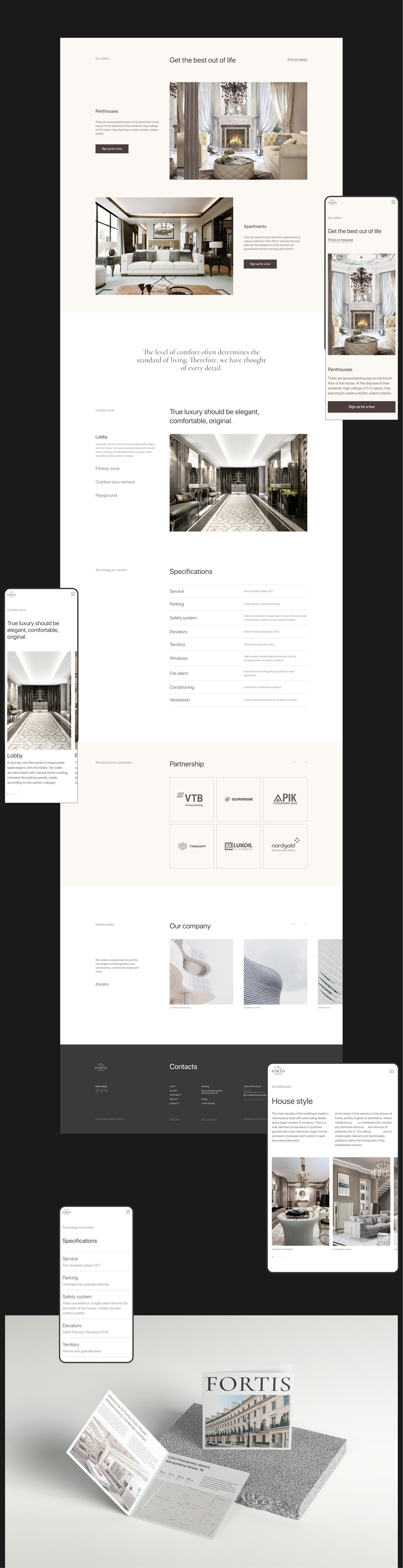 Premium real estate Fortis | design concept — Изображение №4 — Интерфейсы, Брендинг на Dprofile