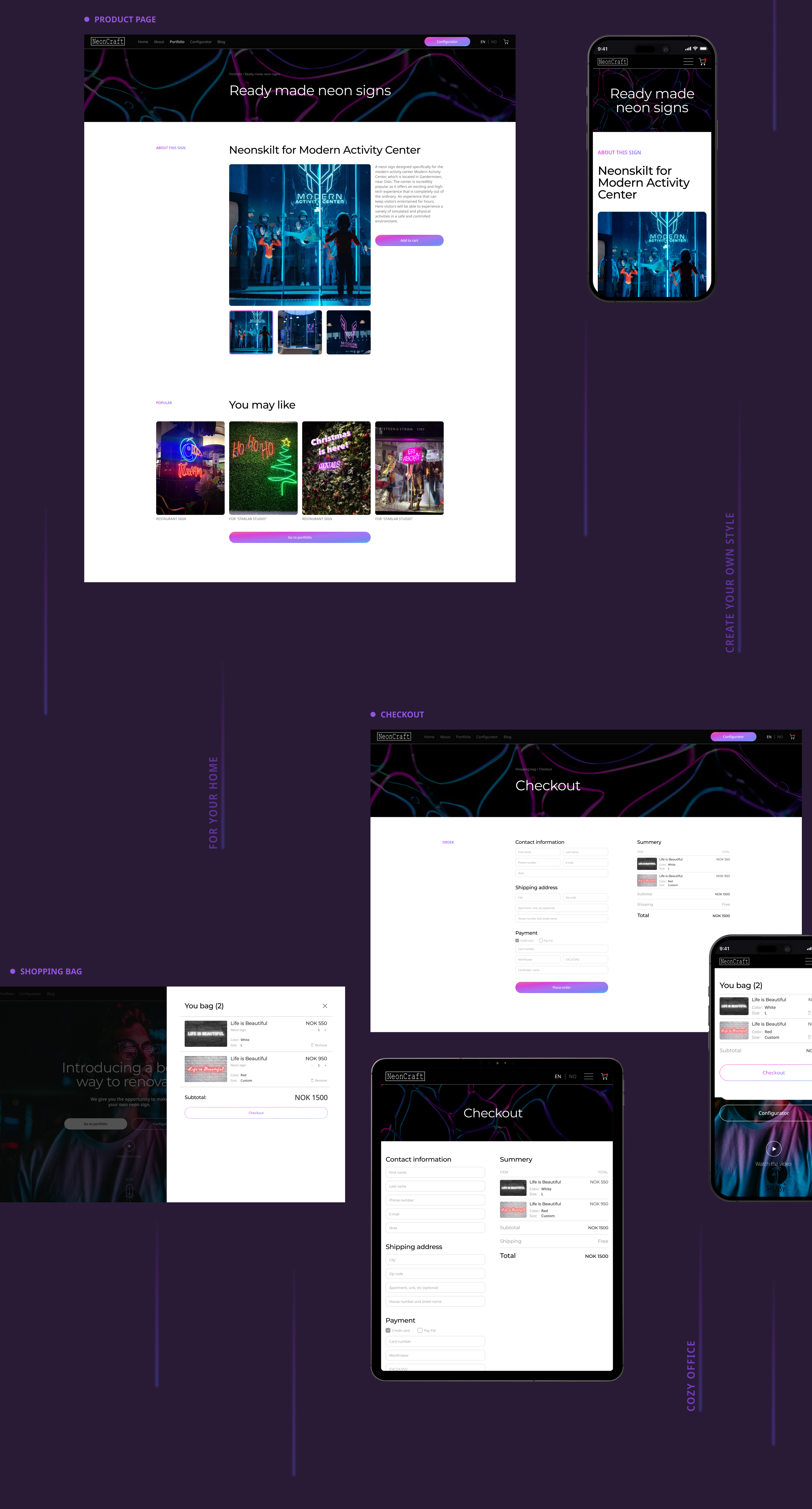 NEONCRAFT | E-commerce — Изображение №6 — Интерфейсы на Dprofile