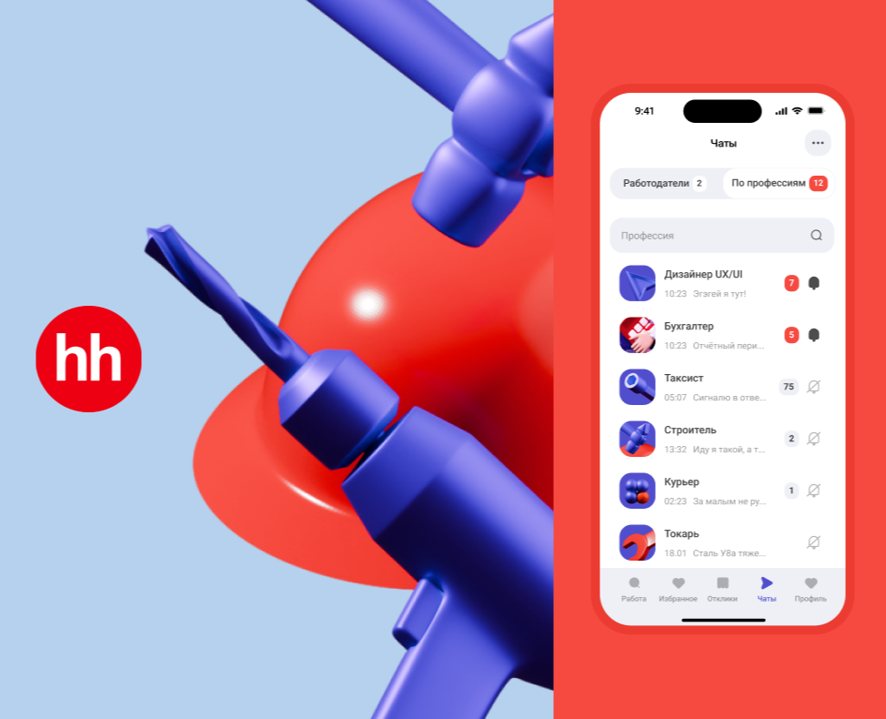 Чаты по профессиям на hh.ru на Dprofile