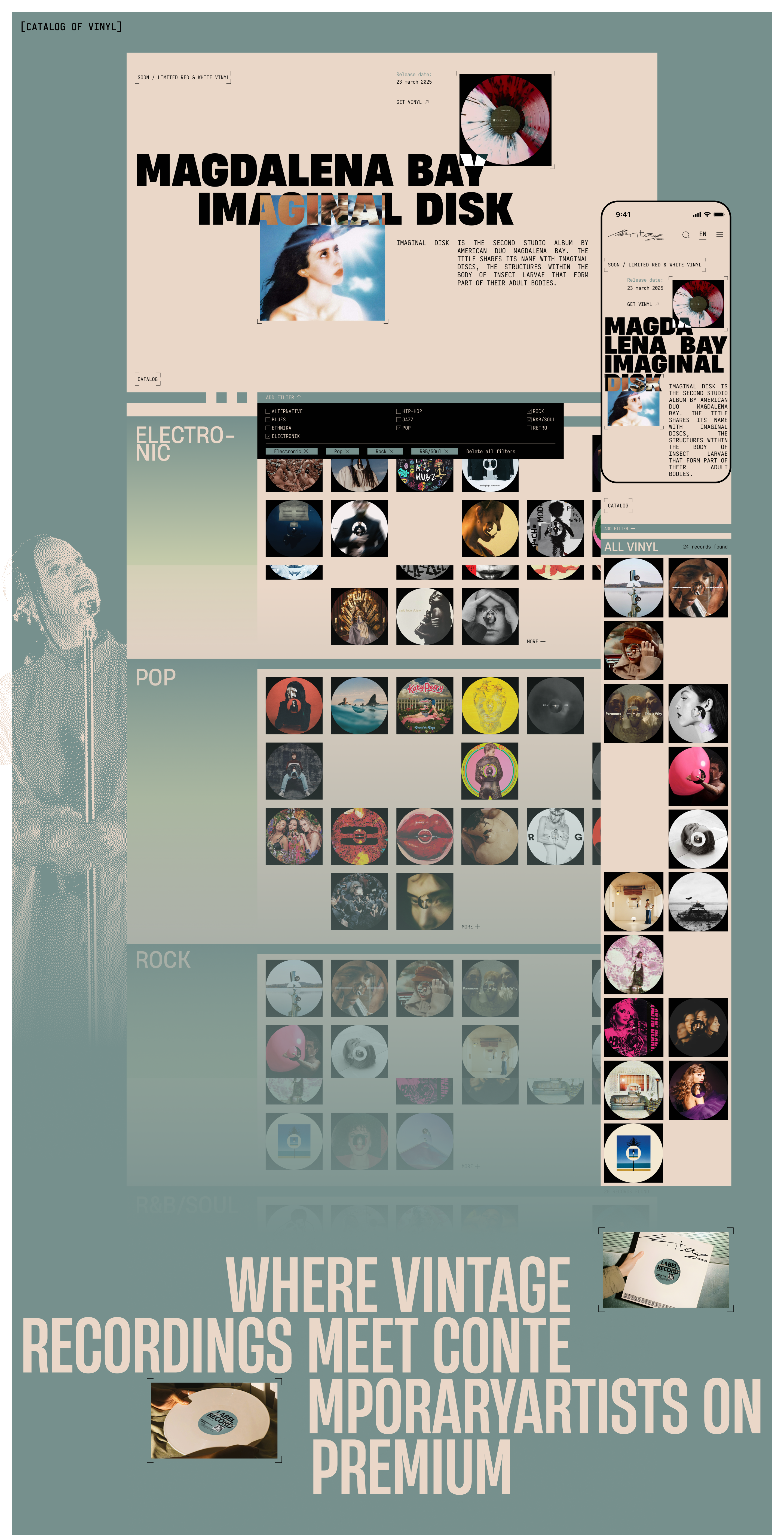 HERITAGE RECORDS | Website — Изображение №5 — Интерфейсы на Dprofile