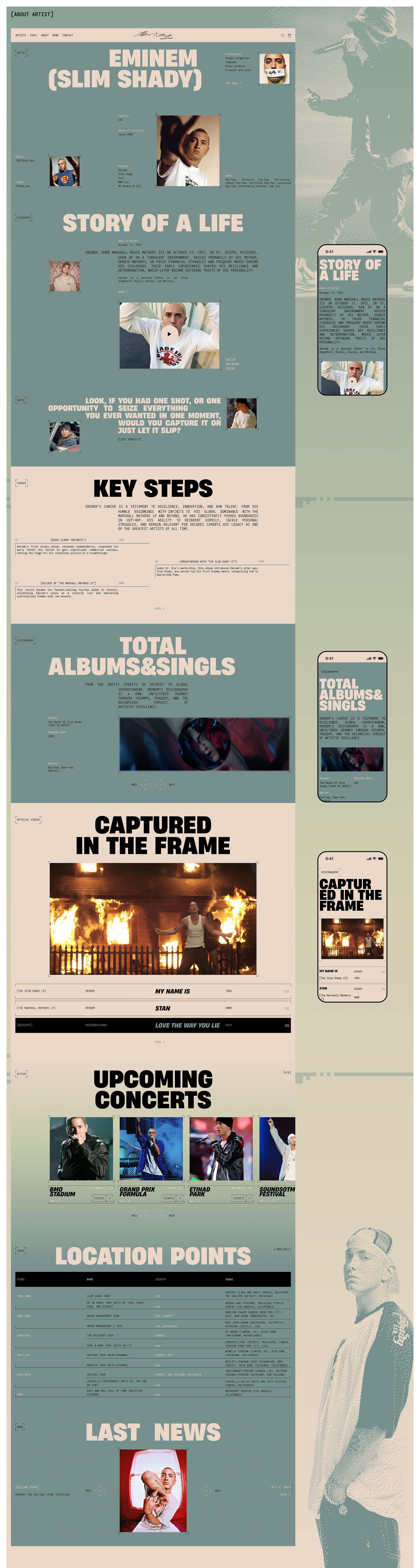 HERITAGE RECORDS | Website — Изображение №9 — Интерфейсы на Dprofile