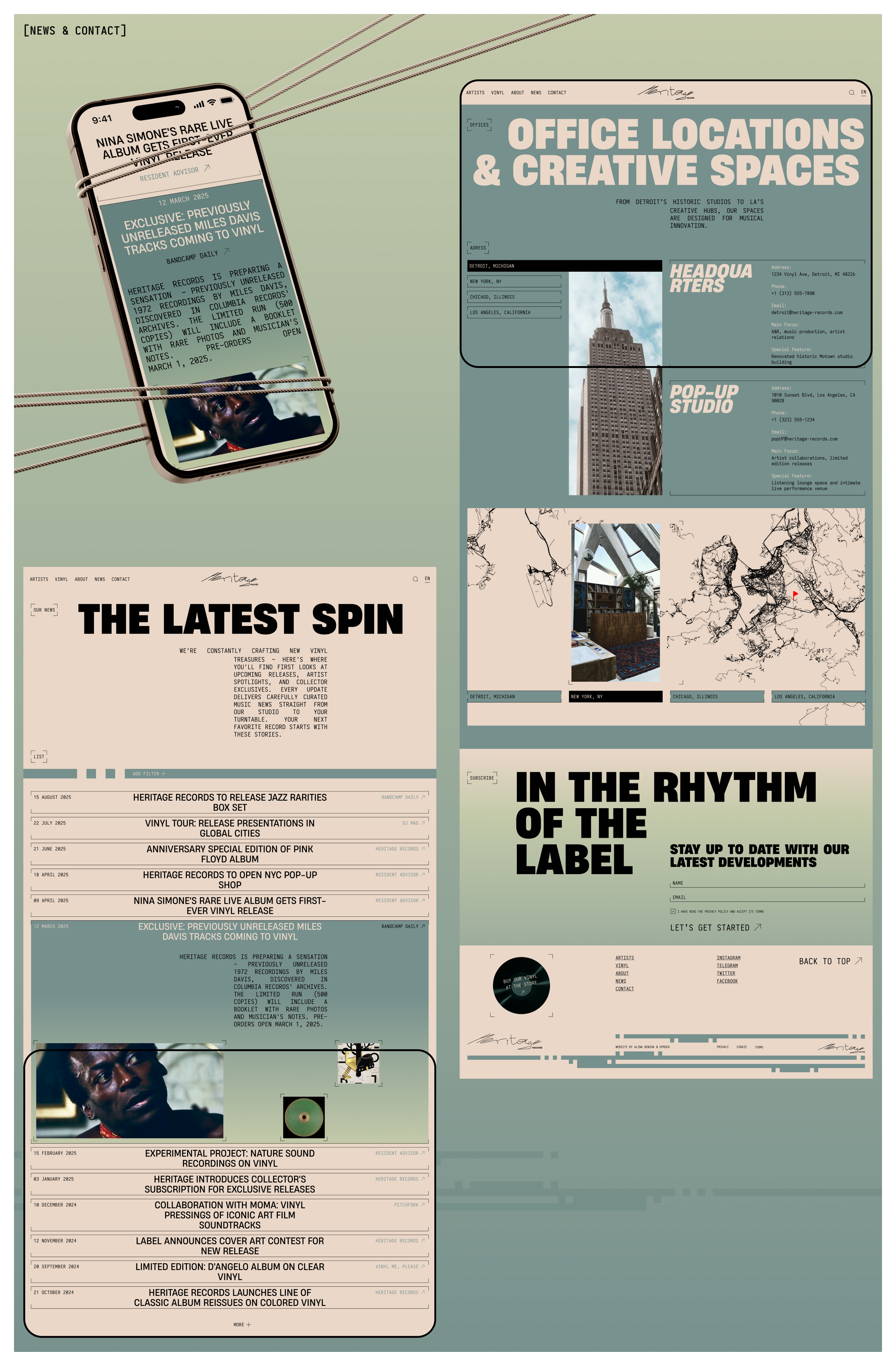 HERITAGE RECORDS | Website — Изображение №11 — Интерфейсы на Dprofile