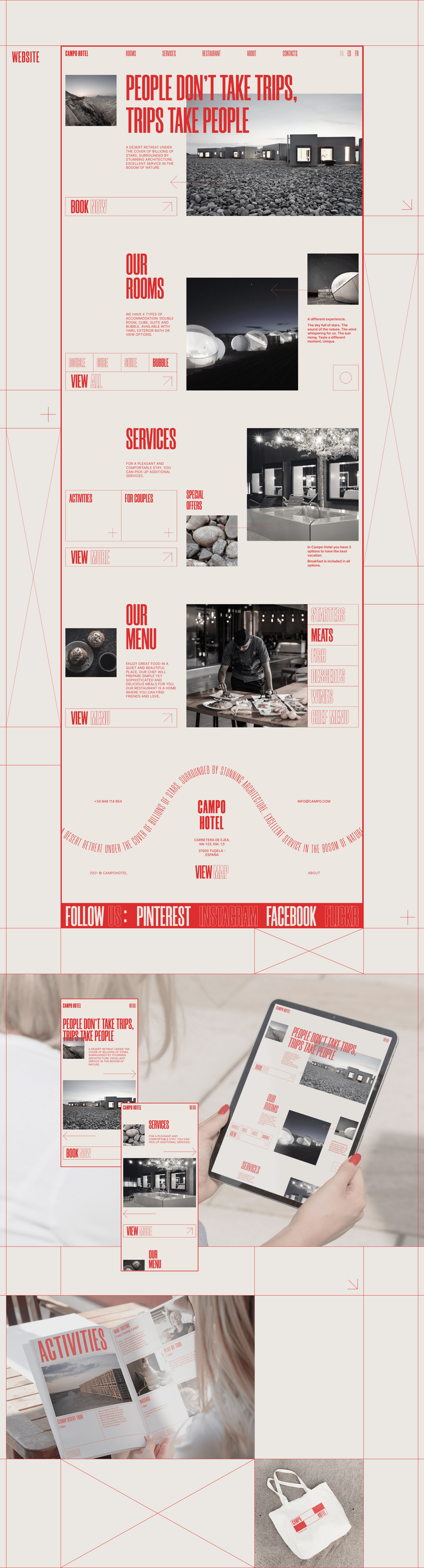 Фирменный стиль. Отель Campo. Brand Identity. Hotel Campo. — Изображение №4 — Интерфейсы, Брендинг на Dprofile