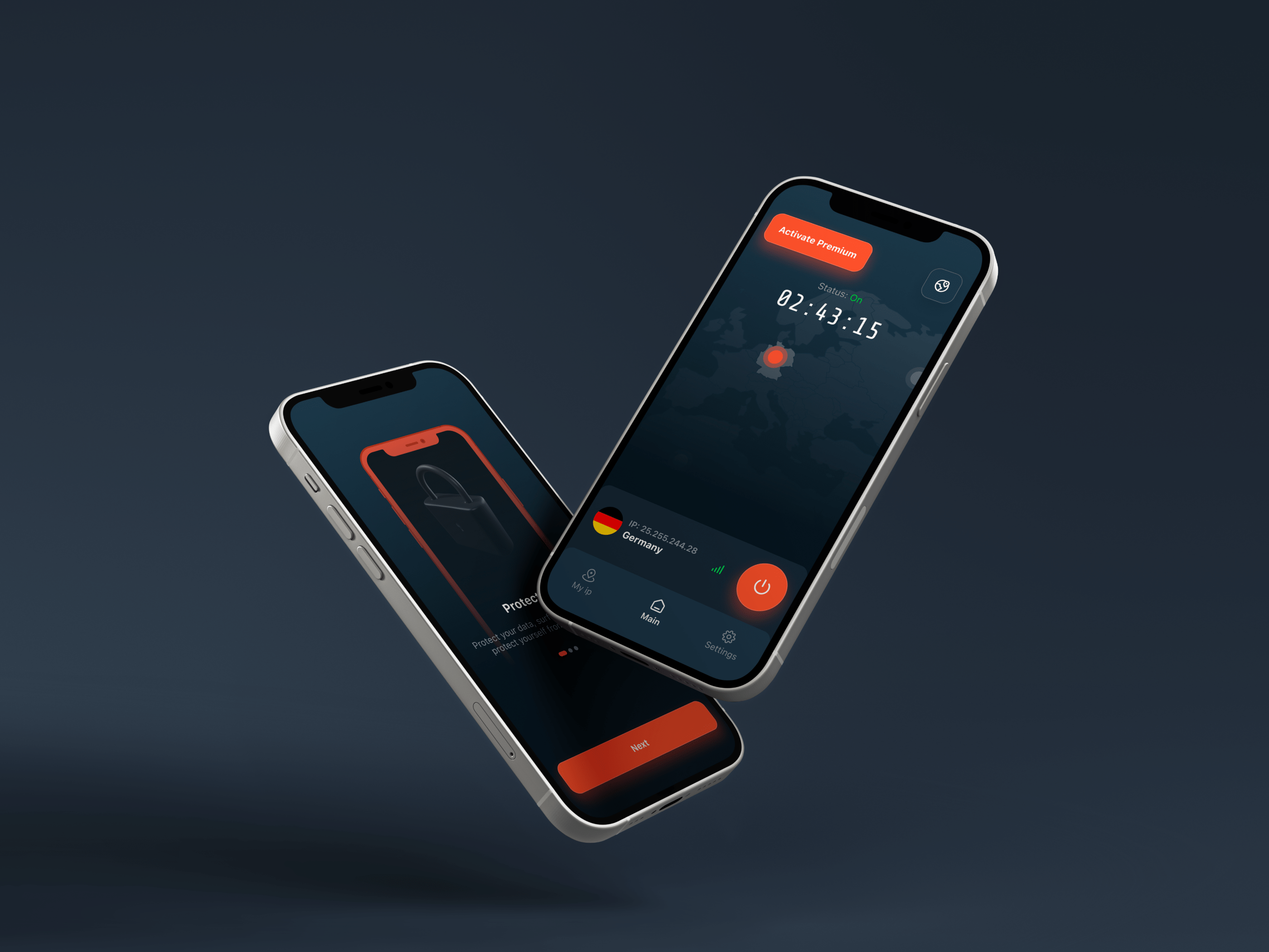 Hot Tunnel | VPN service - Mobile app — Изображение №1 — Анимация, Интерфейсы на Dprofile