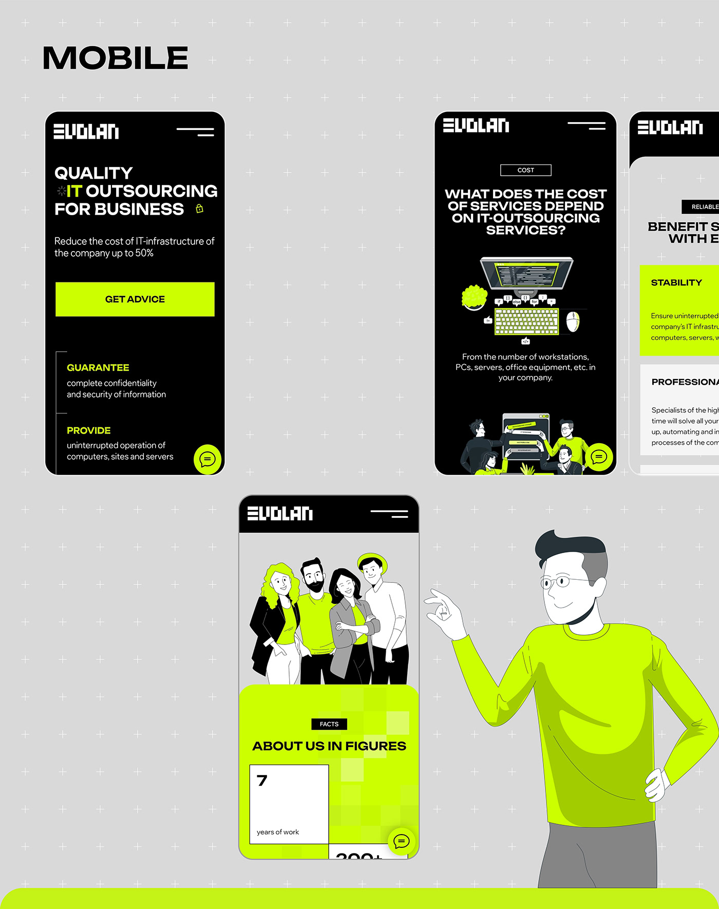 Evolan | IT outsorcing | Webdesign — Изображение №6 — Интерфейсы на Dprofile