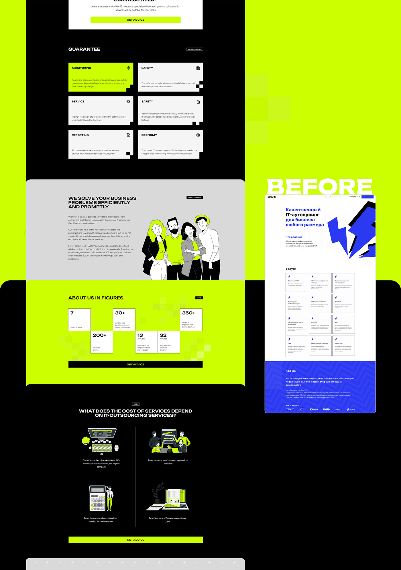 Evolan | IT outsorcing | Webdesign — Изображение №4 — Интерфейсы на Dprofile