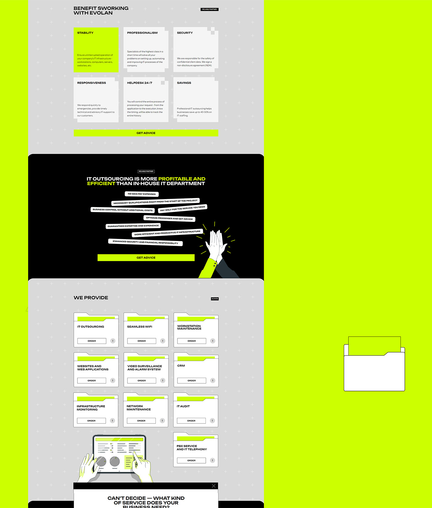 Evolan | IT outsorcing | Webdesign — Изображение №3 — Интерфейсы на Dprofile