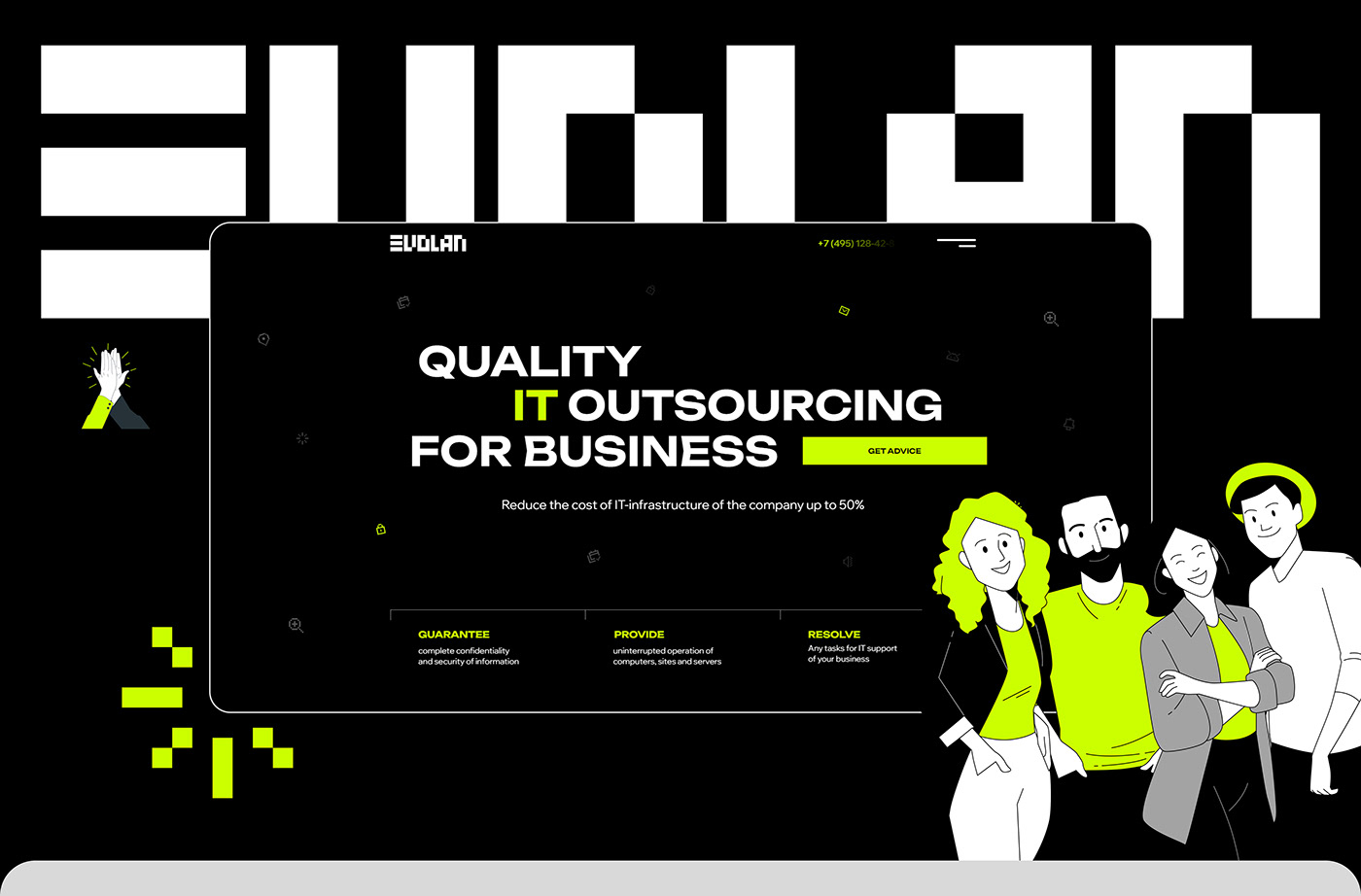 Evolan | IT outsorcing | Webdesign — Изображение №1 — Интерфейсы на Dprofile