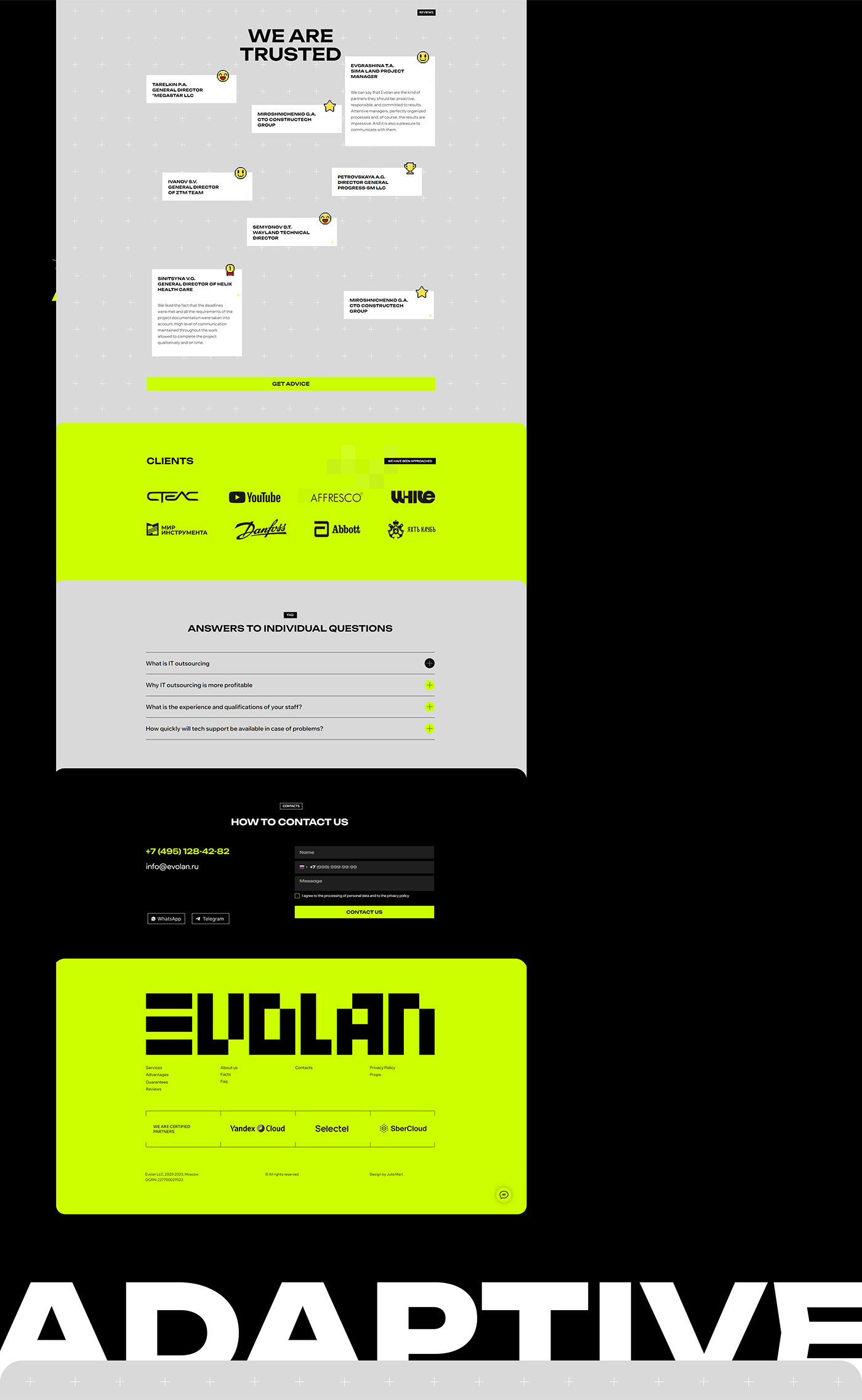 Evolan | IT outsorcing | Webdesign — Изображение №5 — Интерфейсы на Dprofile