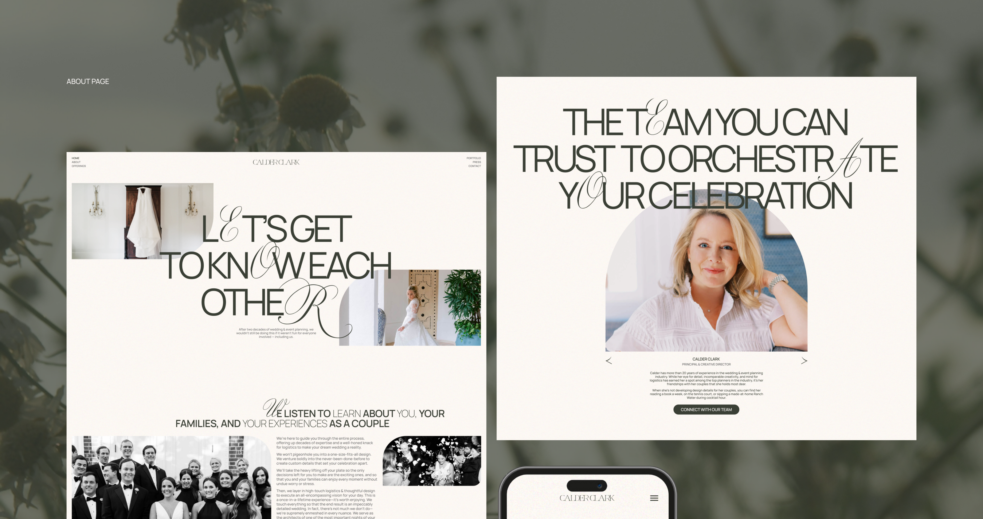 CalderClark — Wedding Agancy — Изображение №26 — Интерфейсы на Dprofile