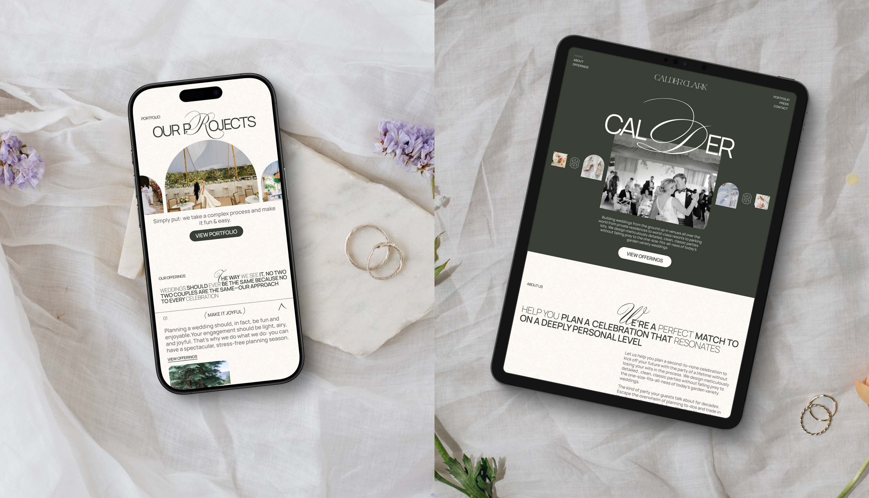 CalderClark — Wedding Agancy — Изображение №3 — Интерфейсы на Dprofile
