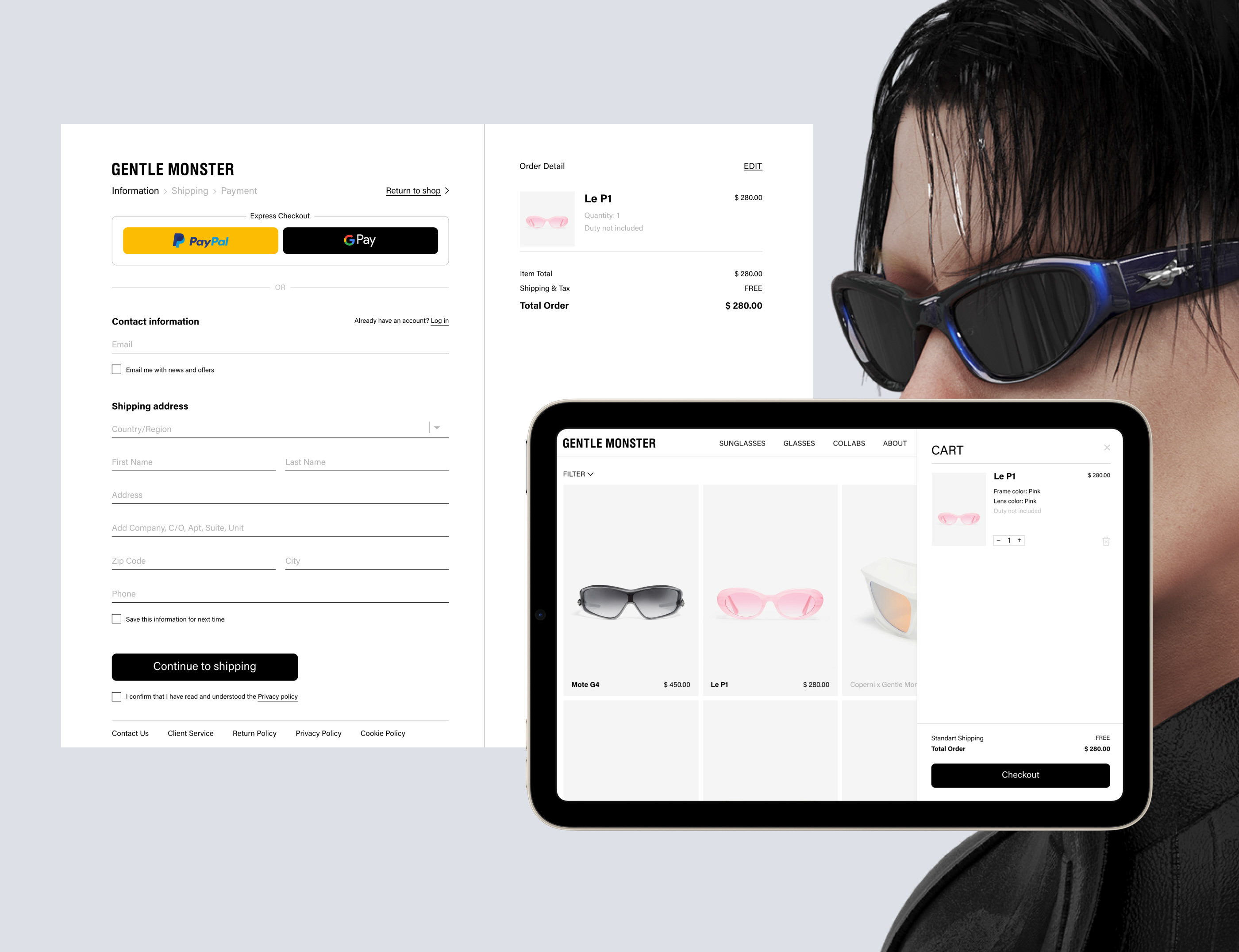 Gentle Monster | E-commerce redesign — Изображение №8 — Интерфейсы, Брендинг, Анимация на Dprofile