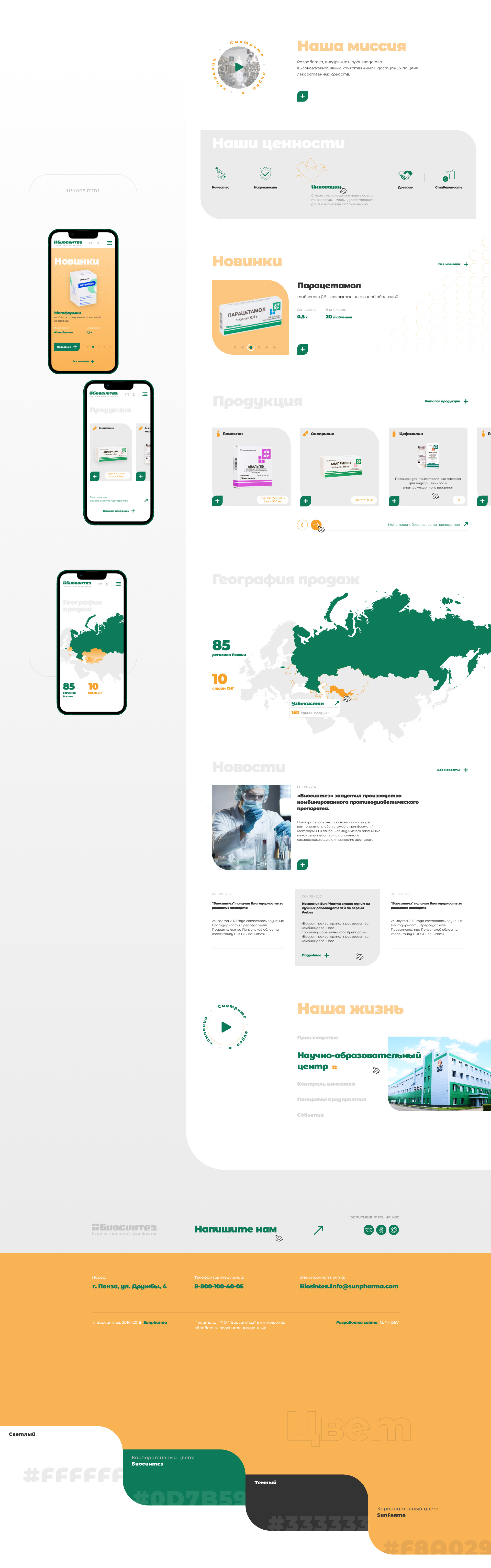 dev WEB redesign medecine site "Biosintez" — Изображение №3 — Интерфейсы, Брендинг на Dprofile