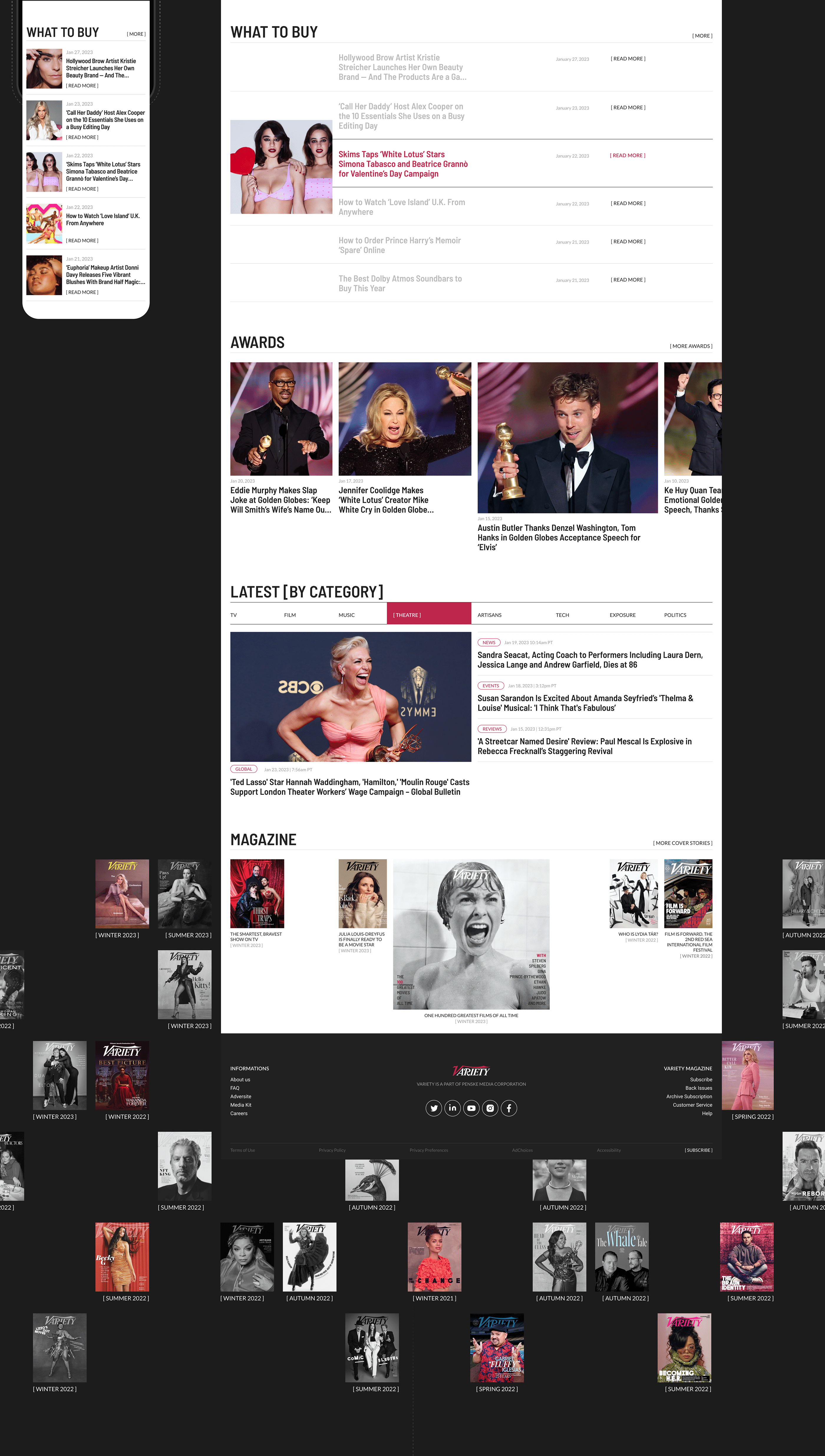 VARIETY | News website redesign — Изображение №5 — Брендинг, Графика на Dprofile