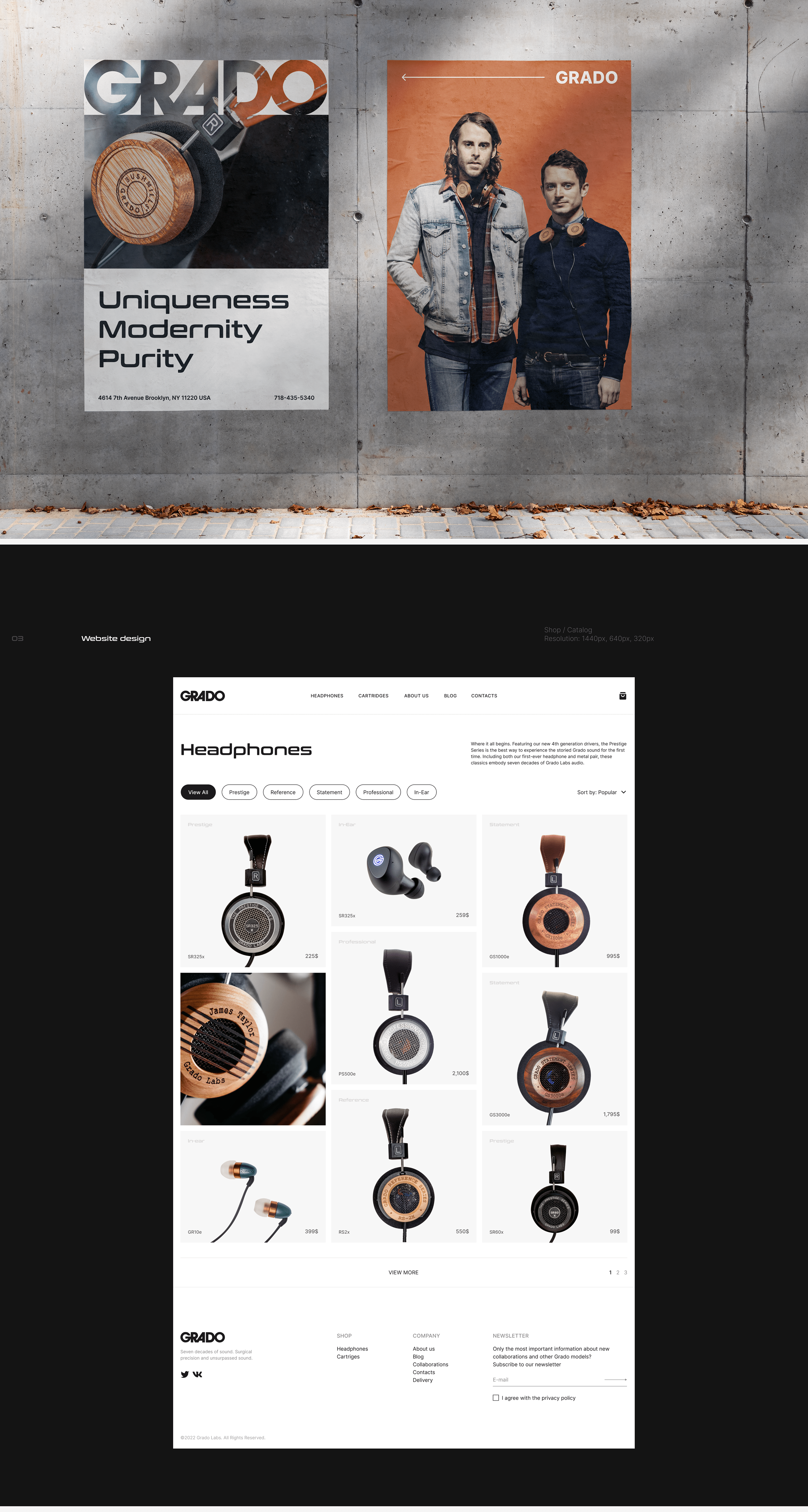 GRADO | E-commerce redesign — Изображение №4 — Интерфейсы, Брендинг, Графика на Dprofile